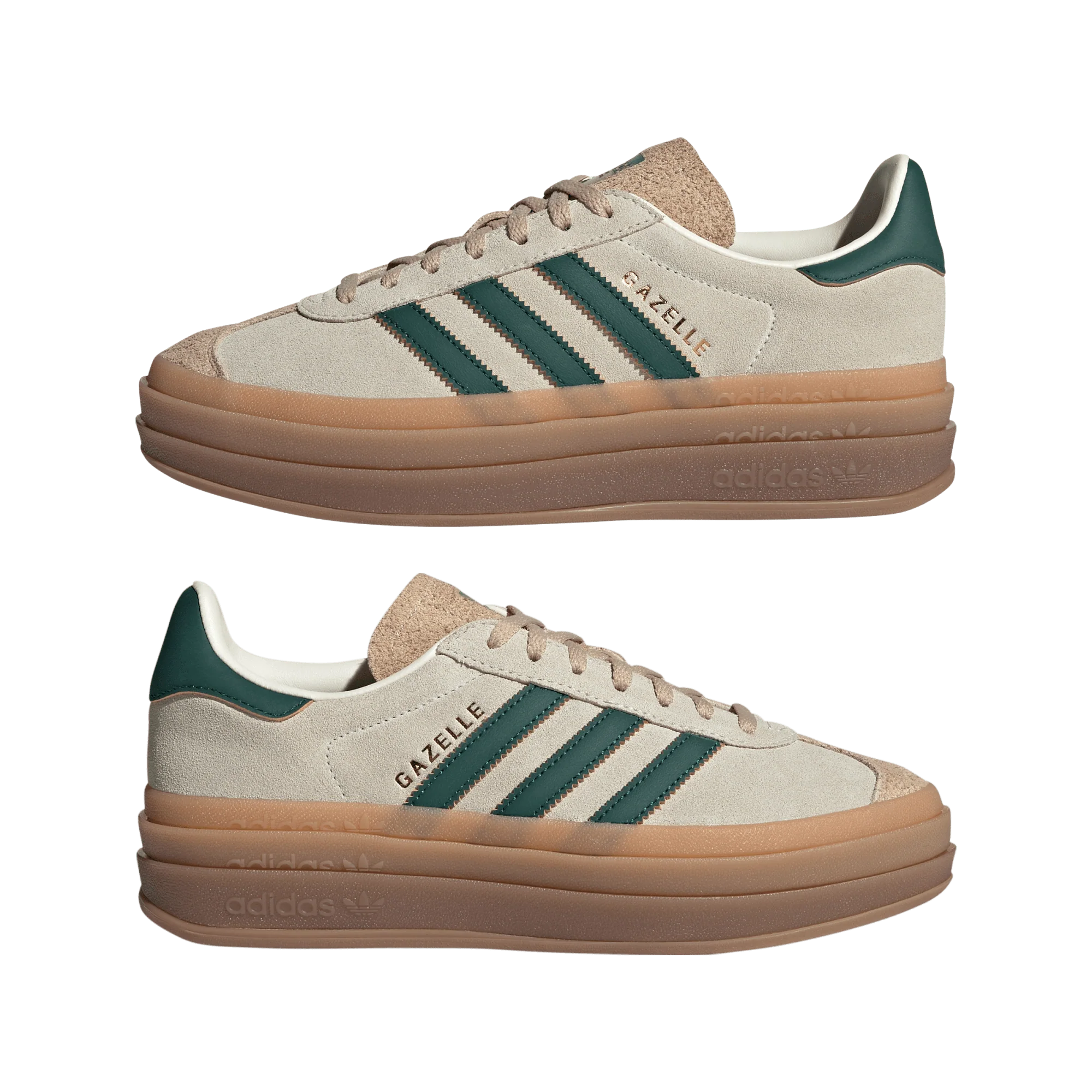 adidas Gazelle Bold Magic Beige Collegiate Green (Women's) - Image 2