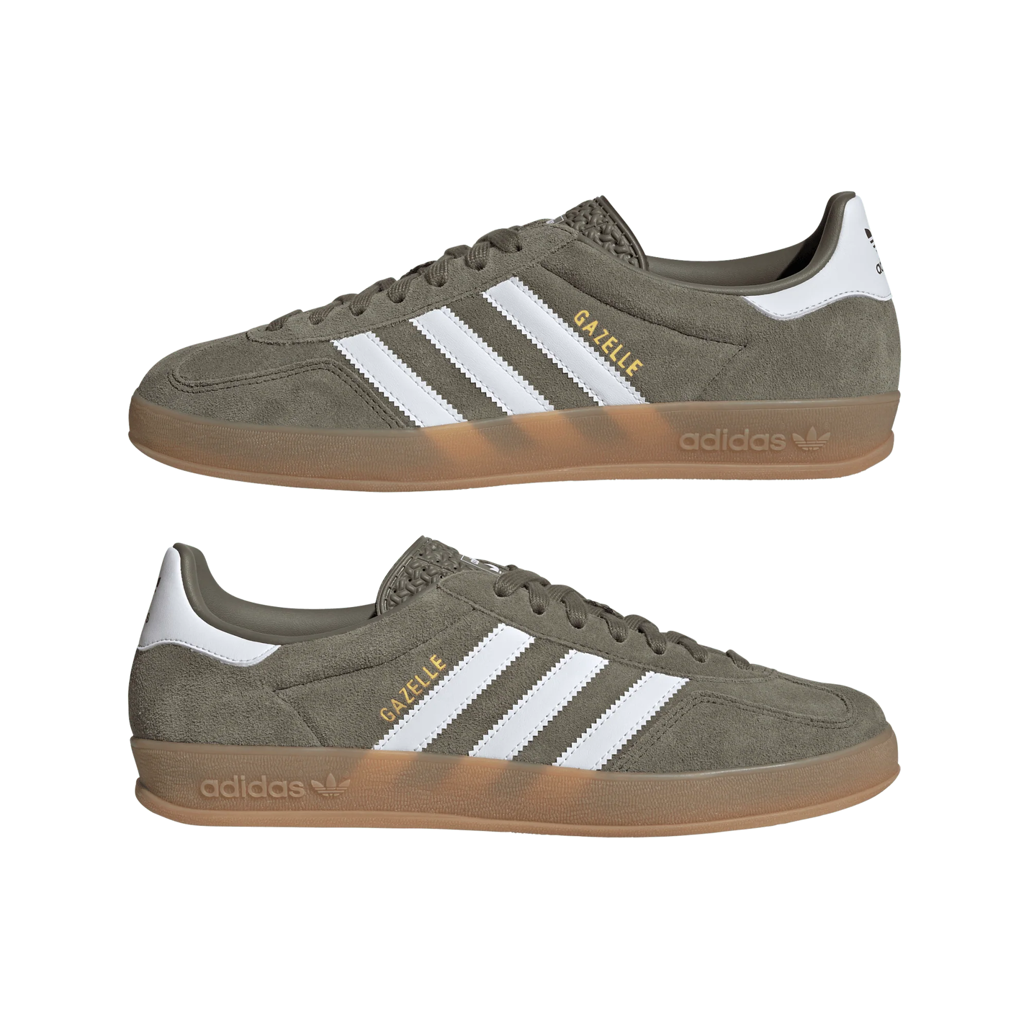 adidas Gazelle Indoor Olive Strata Cloud White Gum - Image 2