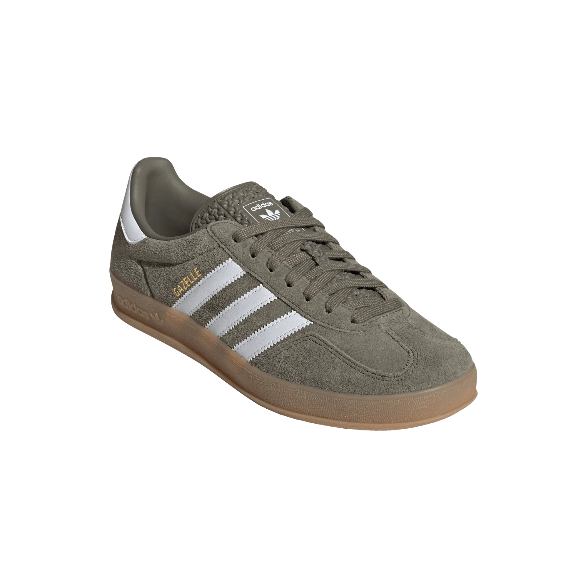 adidas Gazelle Indoor Olive Strata Cloud White Gum - Image 4