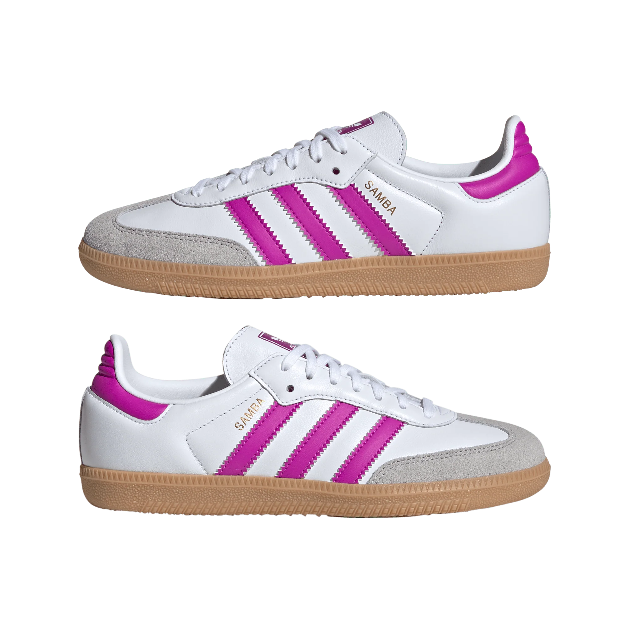 adidas Samba OG Footwear White Purple (Kids) - Image 2