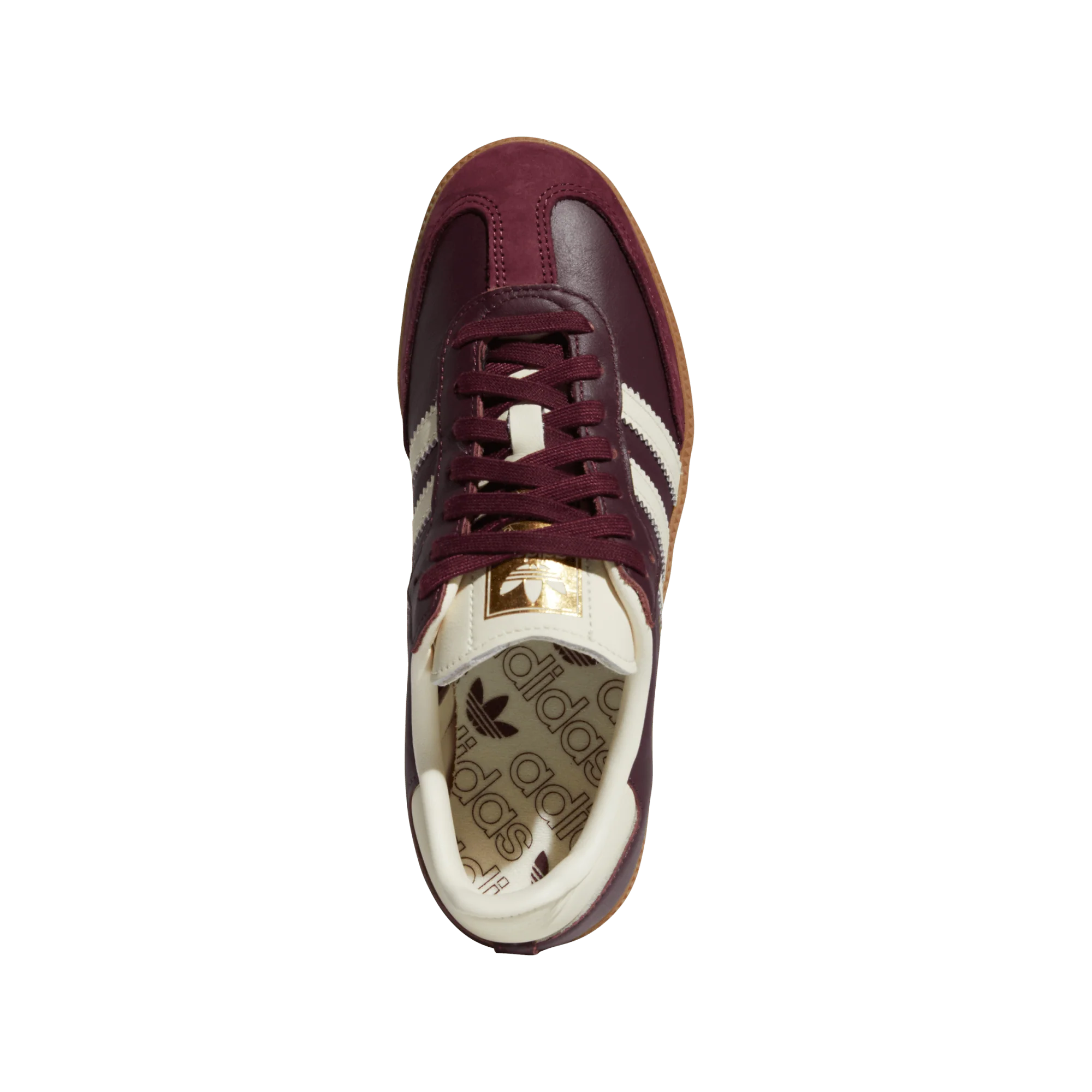 adidas Samba OG Maroon Gold Metallic (Women's) - Image 2