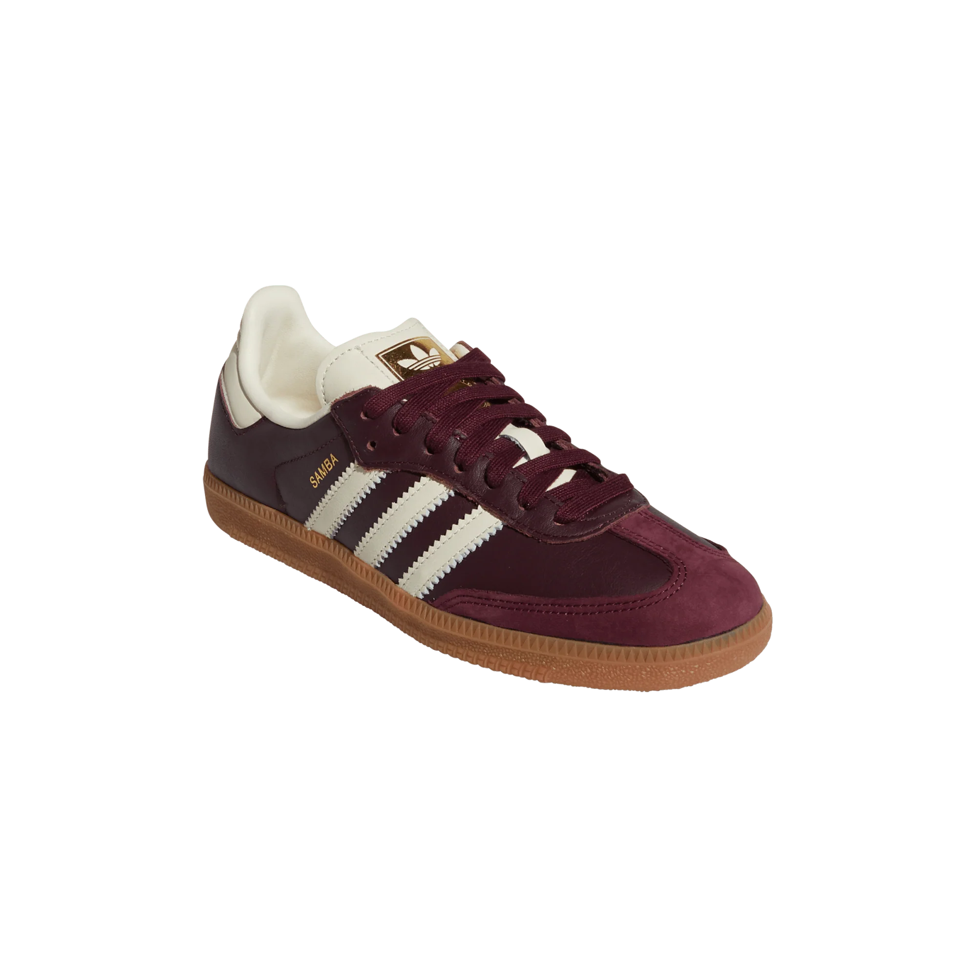 adidas Samba OG Maroon Gold Metallic (Women's) - Image 3