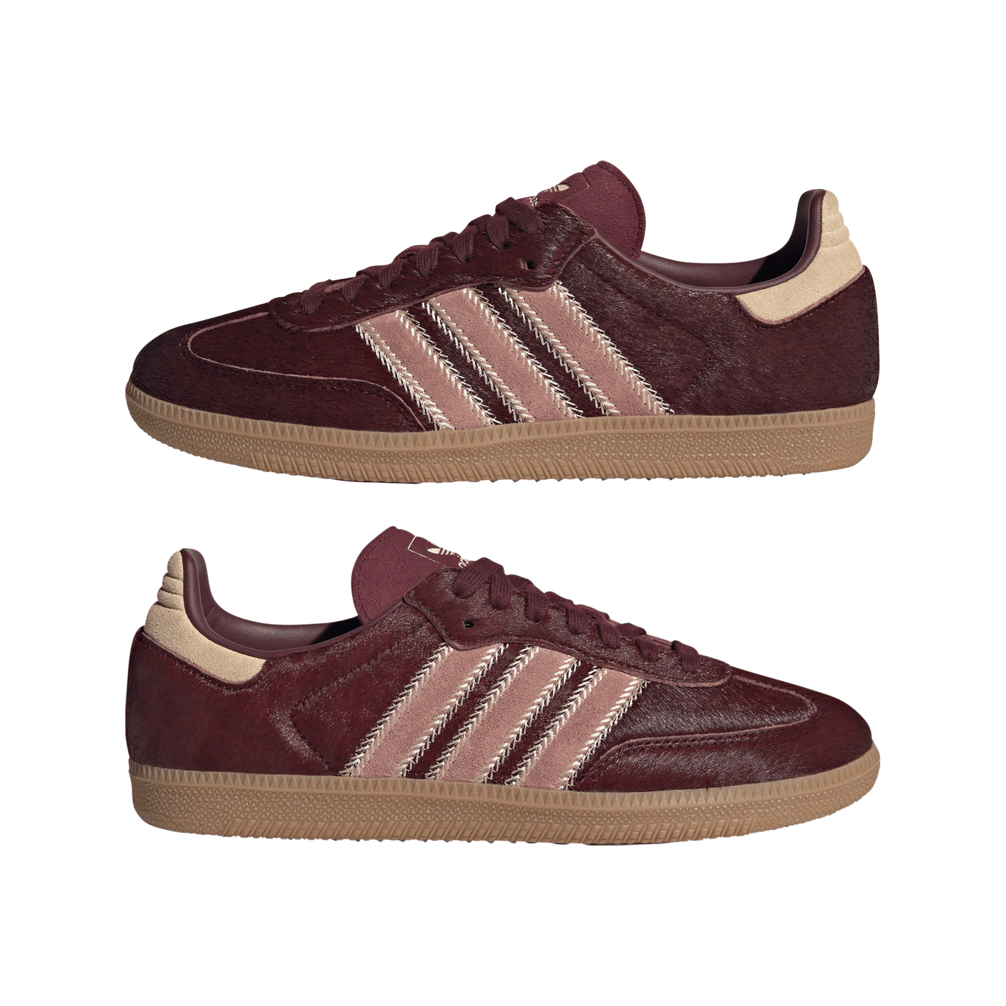adidas Samba OG Maroon Sand Strata Pony (Women's) - Image 2