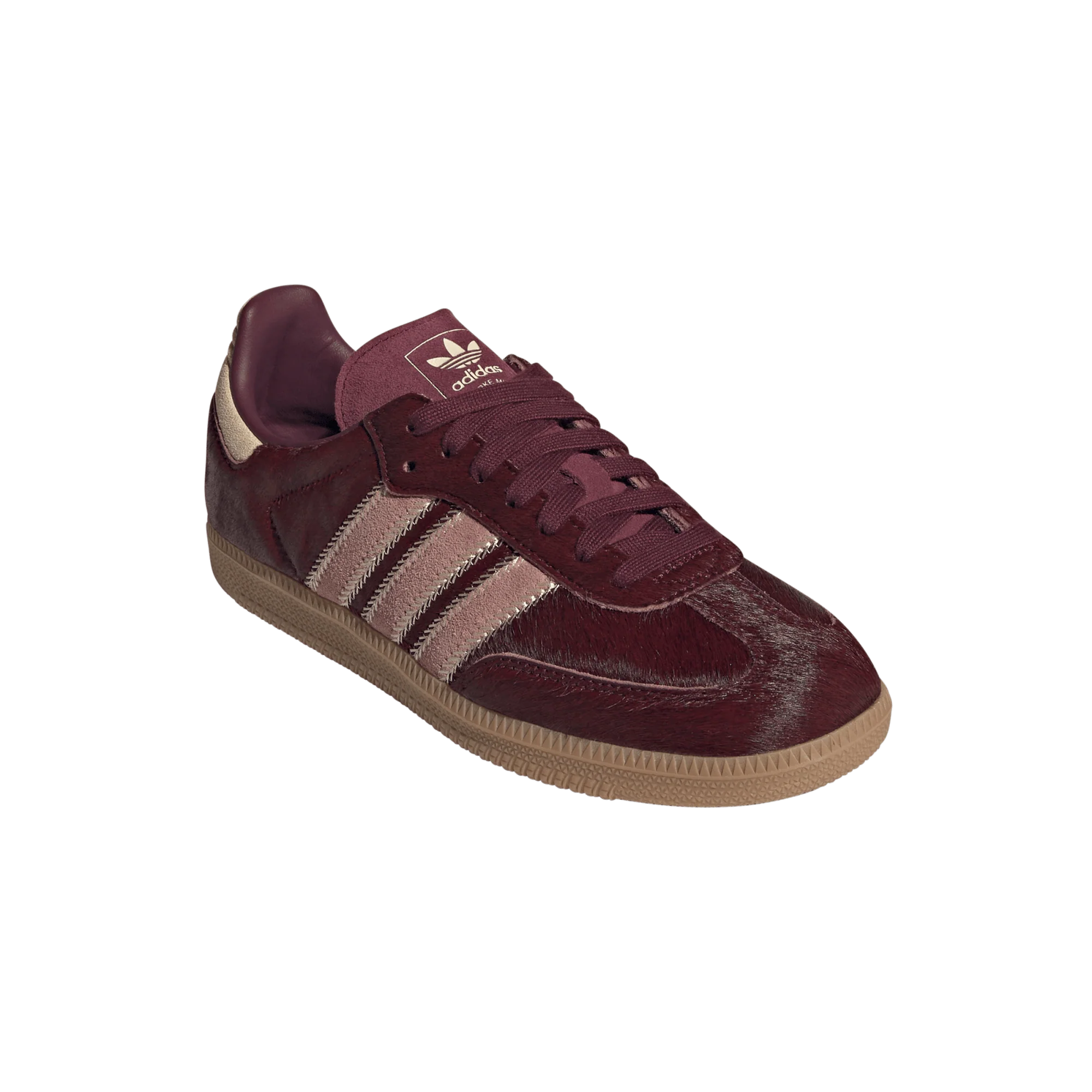 adidas Samba OG Maroon Sand Strata Pony (Women's) - Image 4