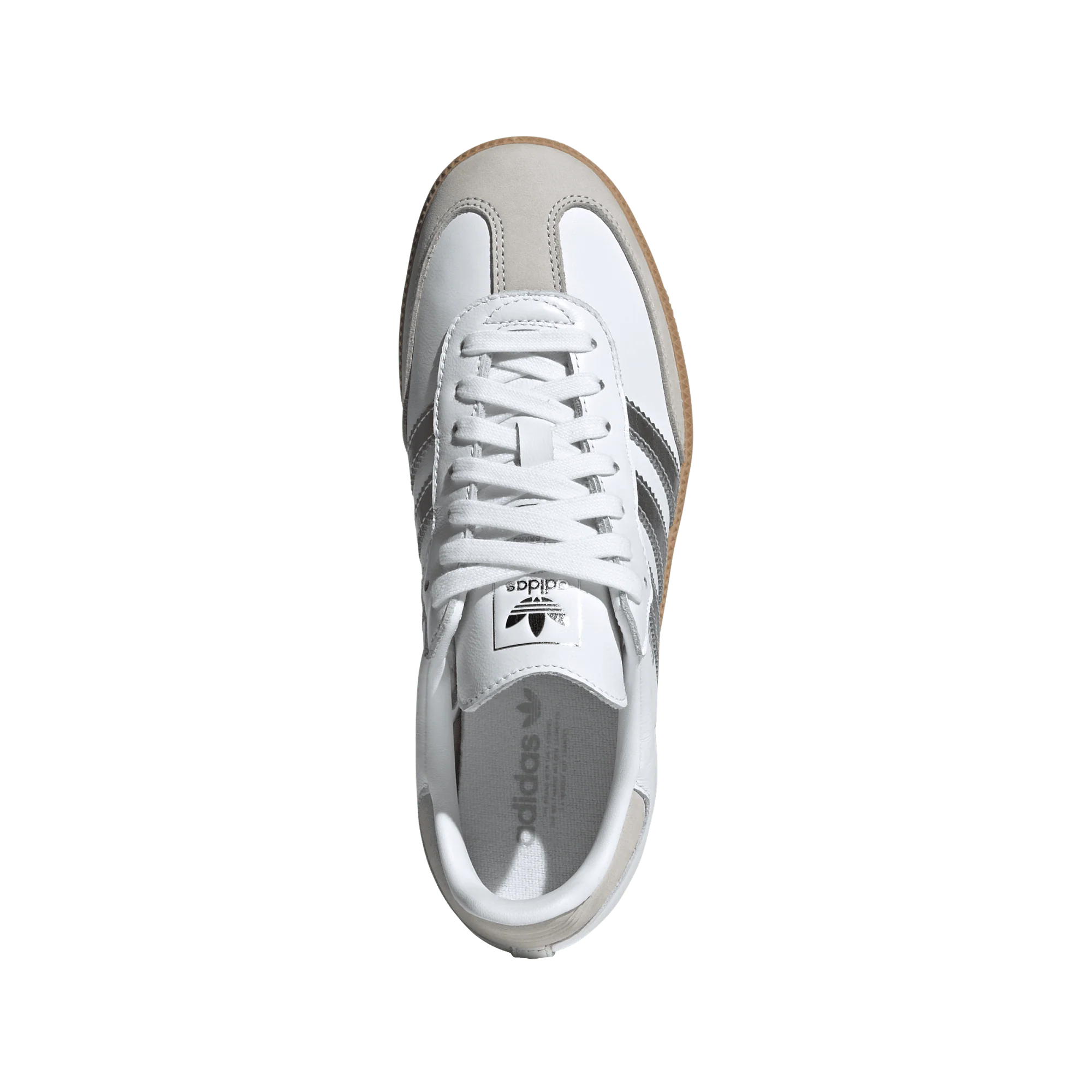 adidas Samba OG White Silver Metallic Grey (Women's) - Image 3