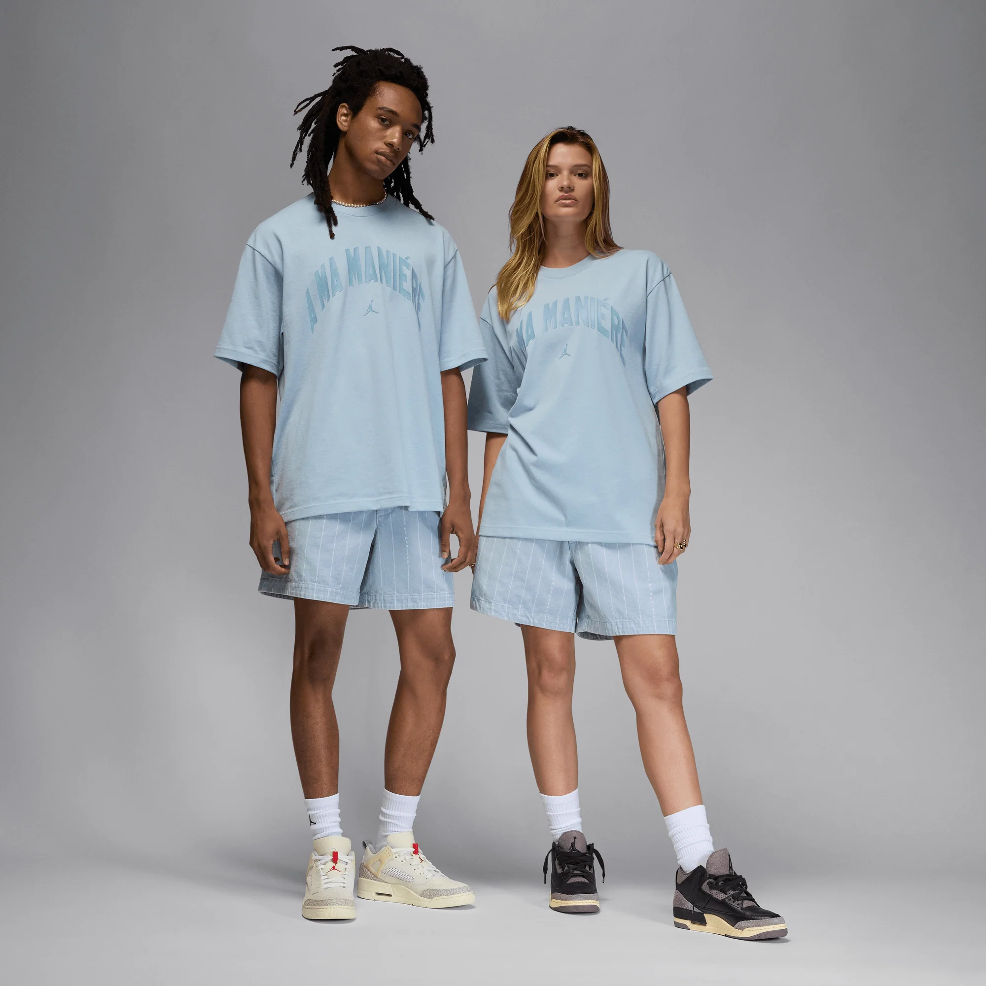 Air Jordan x A Ma Maniére Tee 'Light Armory Blue' - Image 4