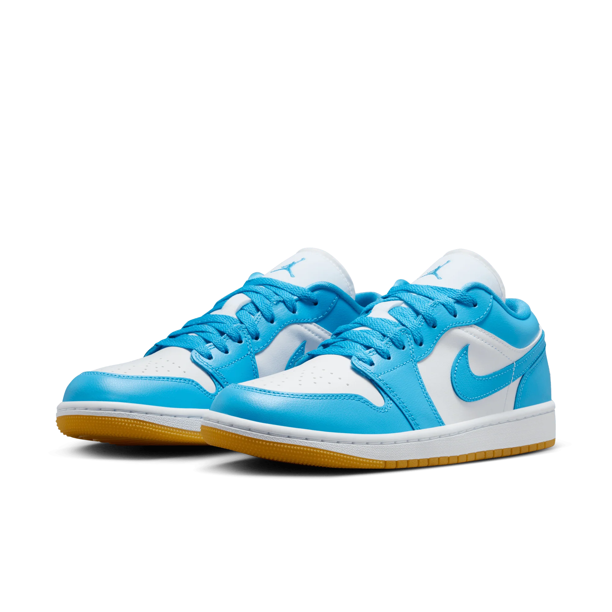 Jordan 1 Low White Gum Light Brown Dark Powder Blue (Women's) - Image 2