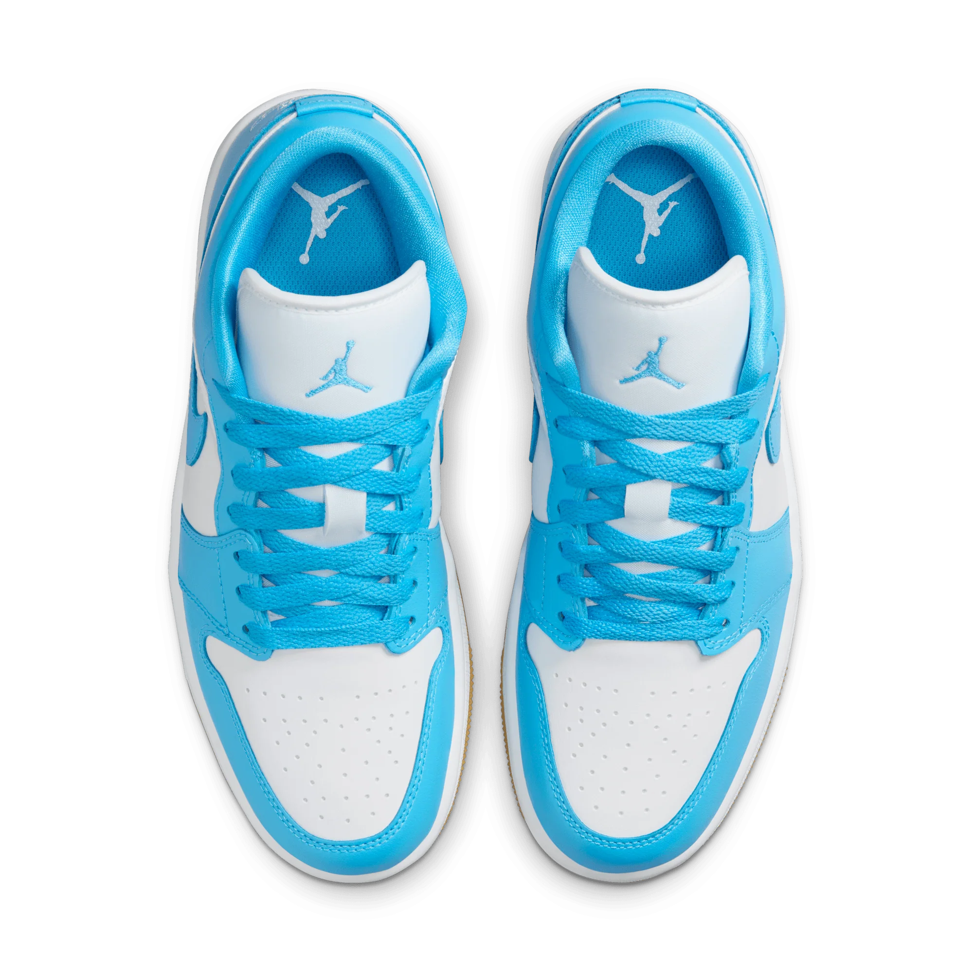 Jordan 1 Low White Gum Light Brown Dark Powder Blue (Women's) - Image 3
