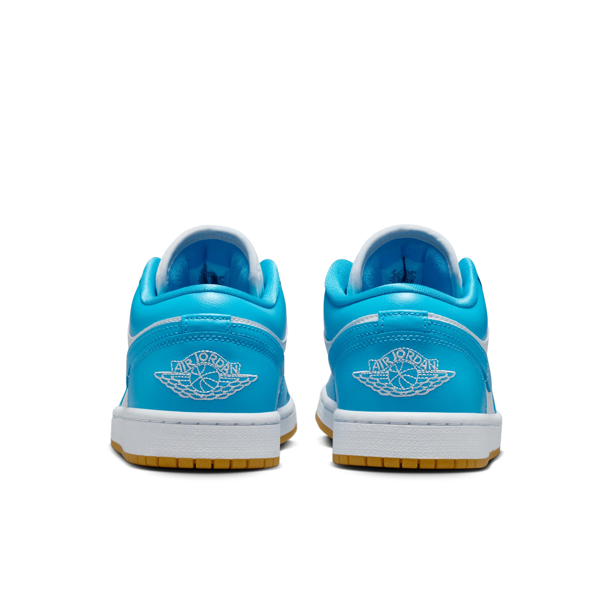 Jordan 1 Low White Gum Light Brown Dark Powder Blue (Women's) - Image 4