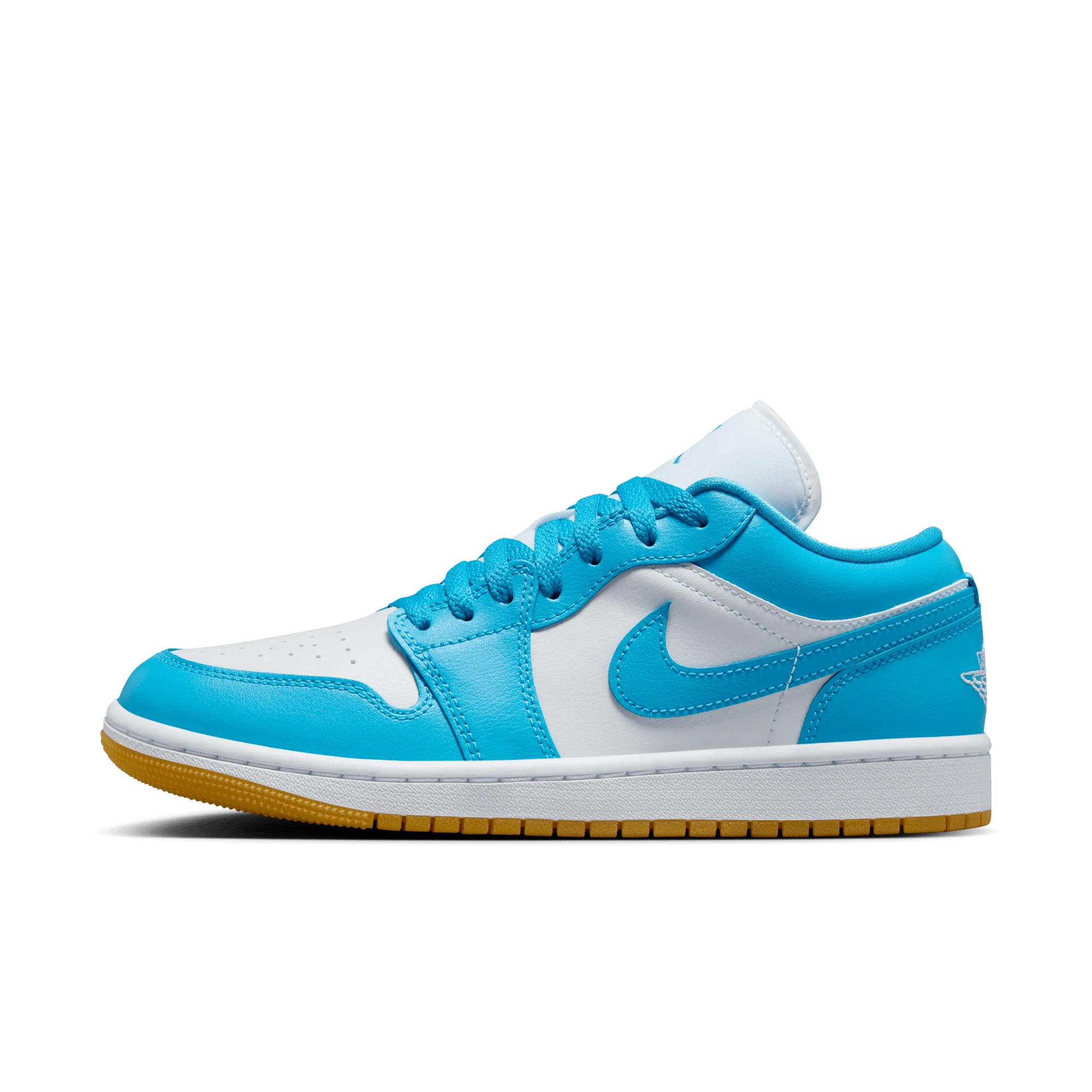Jordan 1 Low White Gum Light Brown Dark Powder Blue (Women's) - Image 5