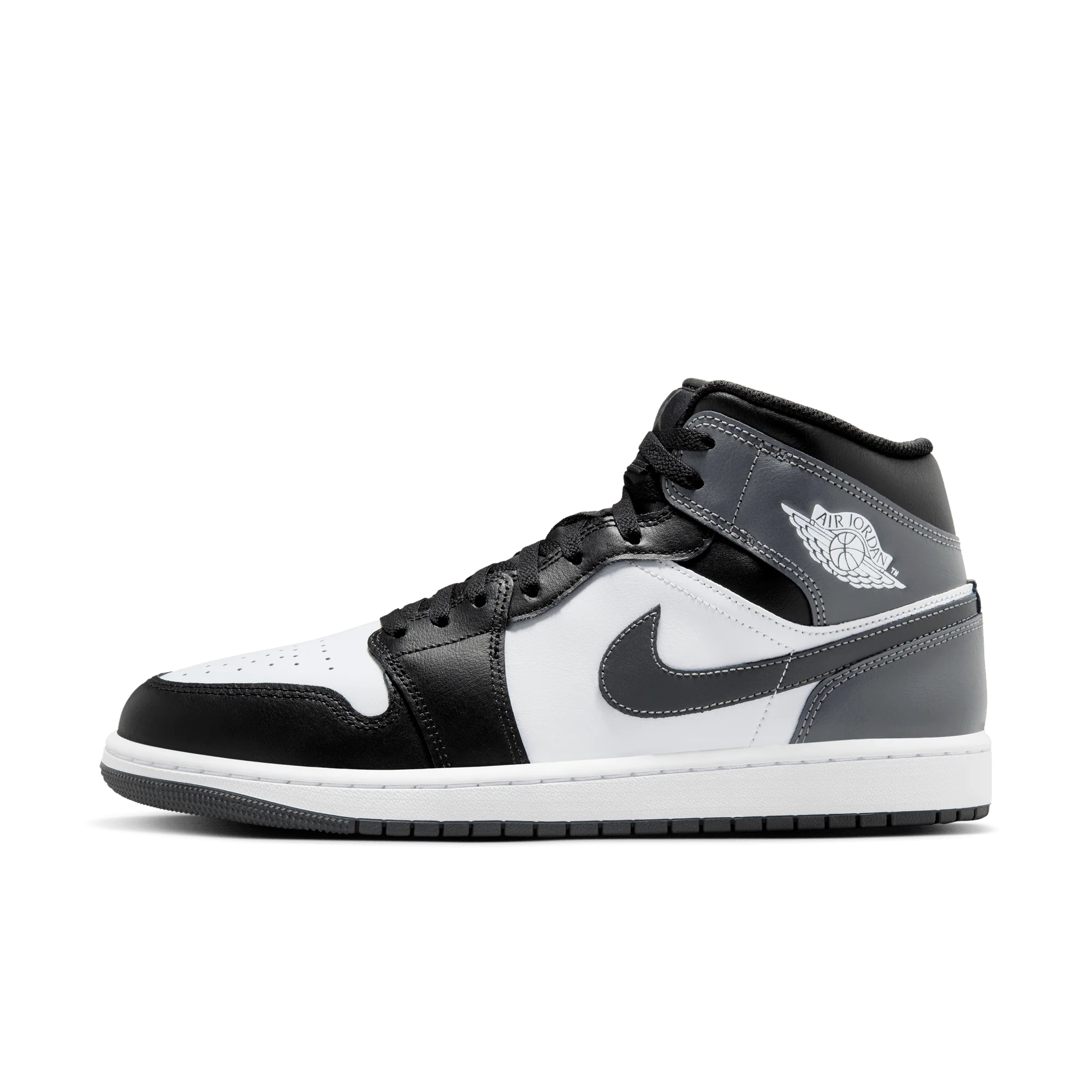 Jordan 1 Mid Black White Iron Grey - Image 4