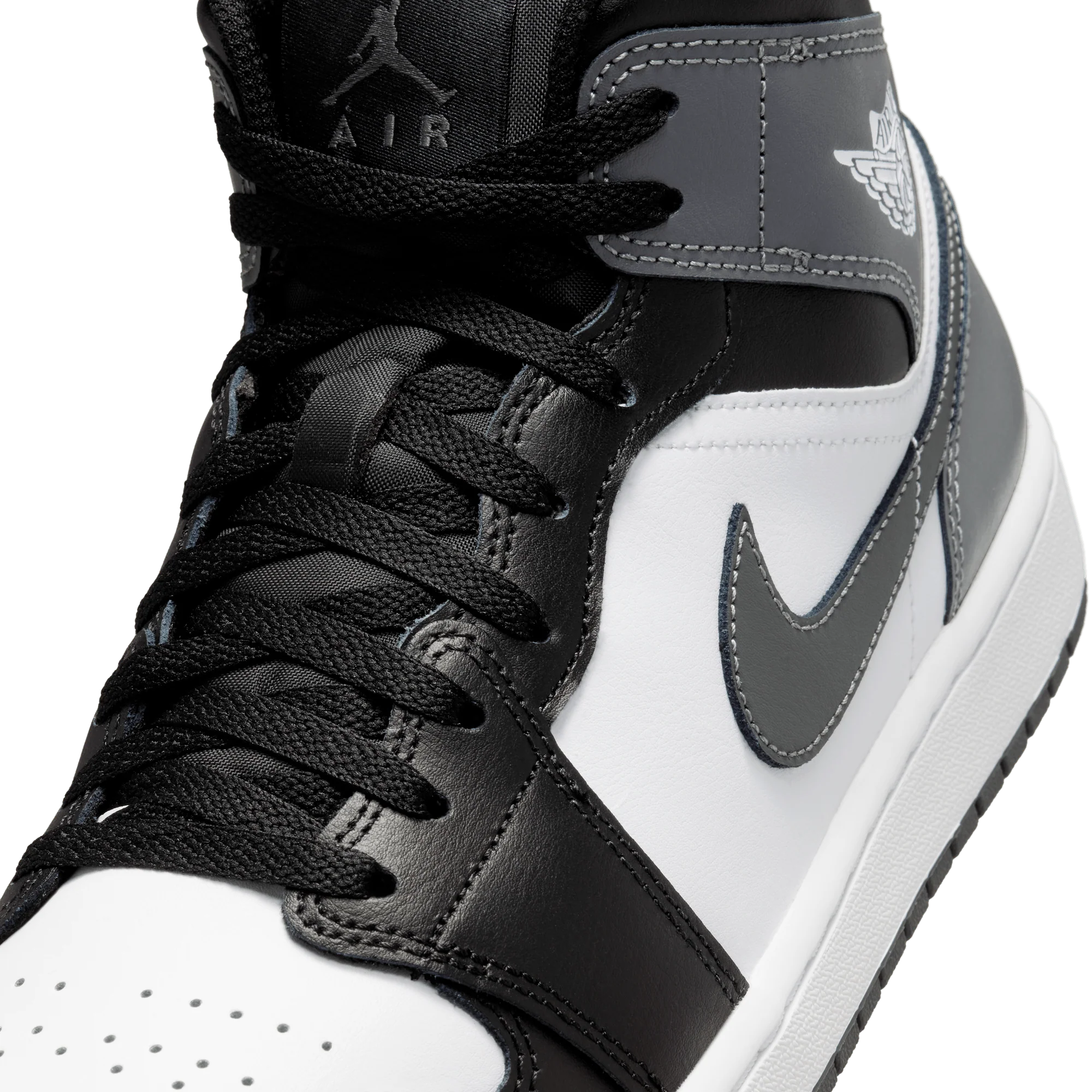 Jordan 1 Mid Black White Iron Grey - Image 5