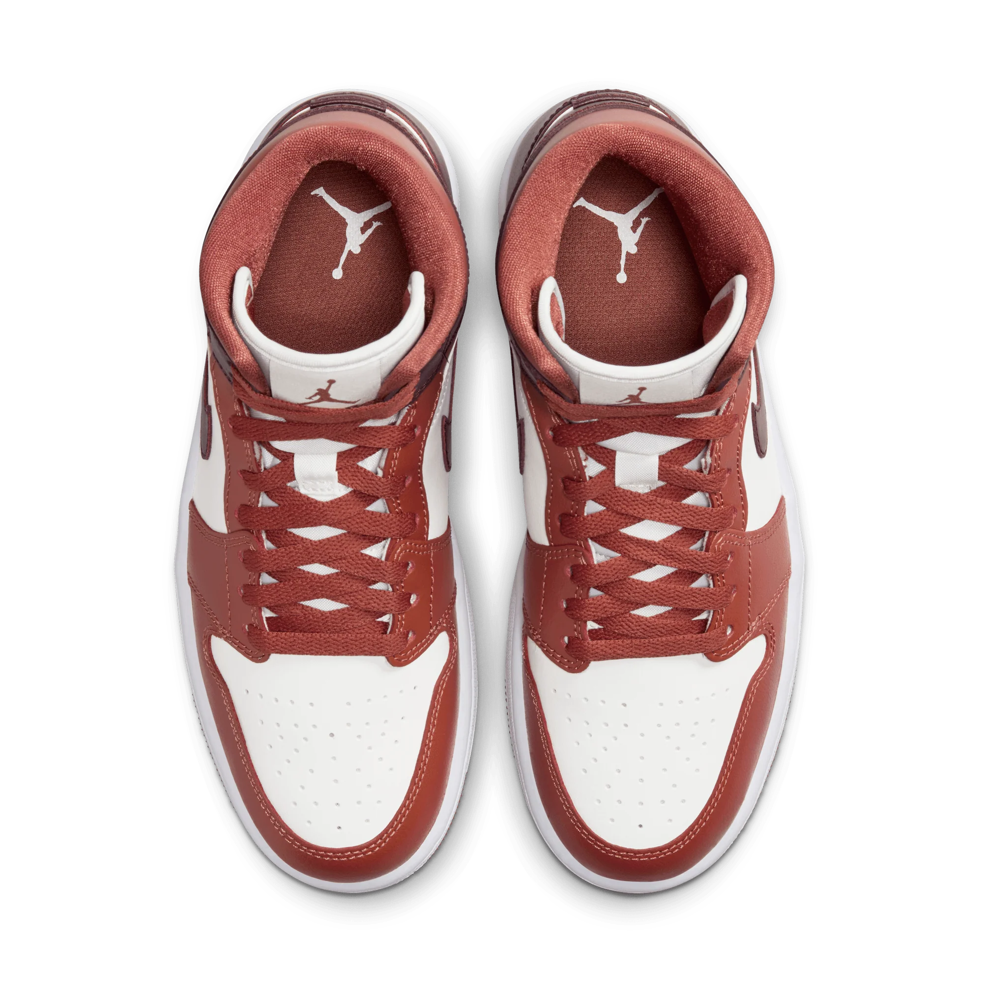 Jordan 1 Mid Dusty Peach Night Maroon (Women's) - Image 3