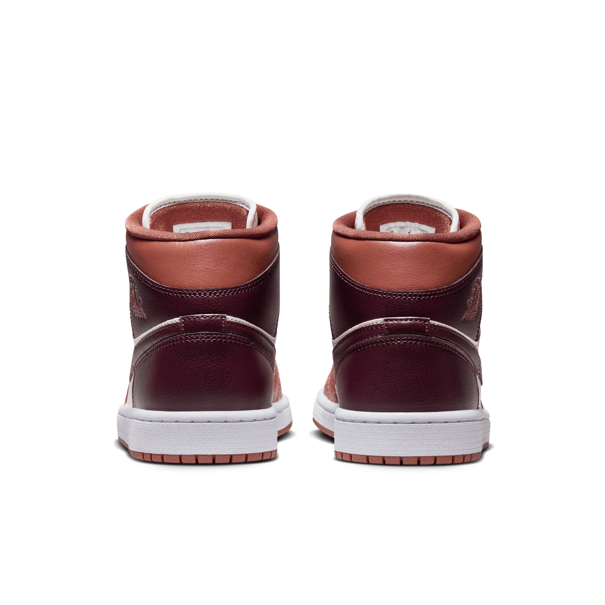 Jordan 1 Mid Dusty Peach Night Maroon (Women's) - Image 4