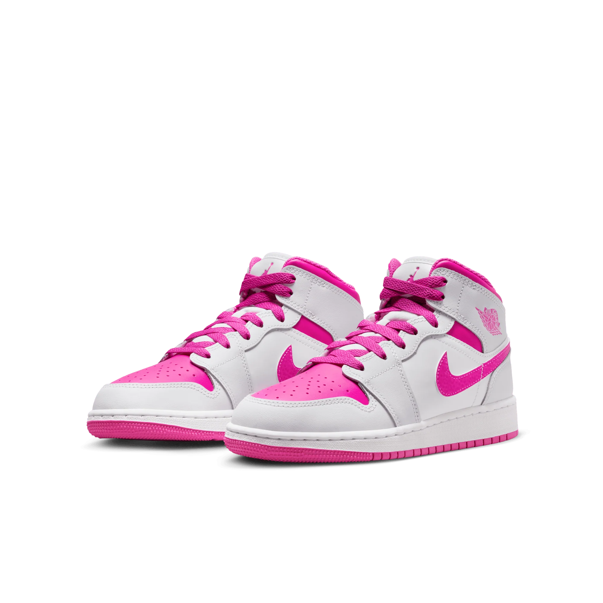 Jordan 1 Mid Fire Pink (GS) - Image 2