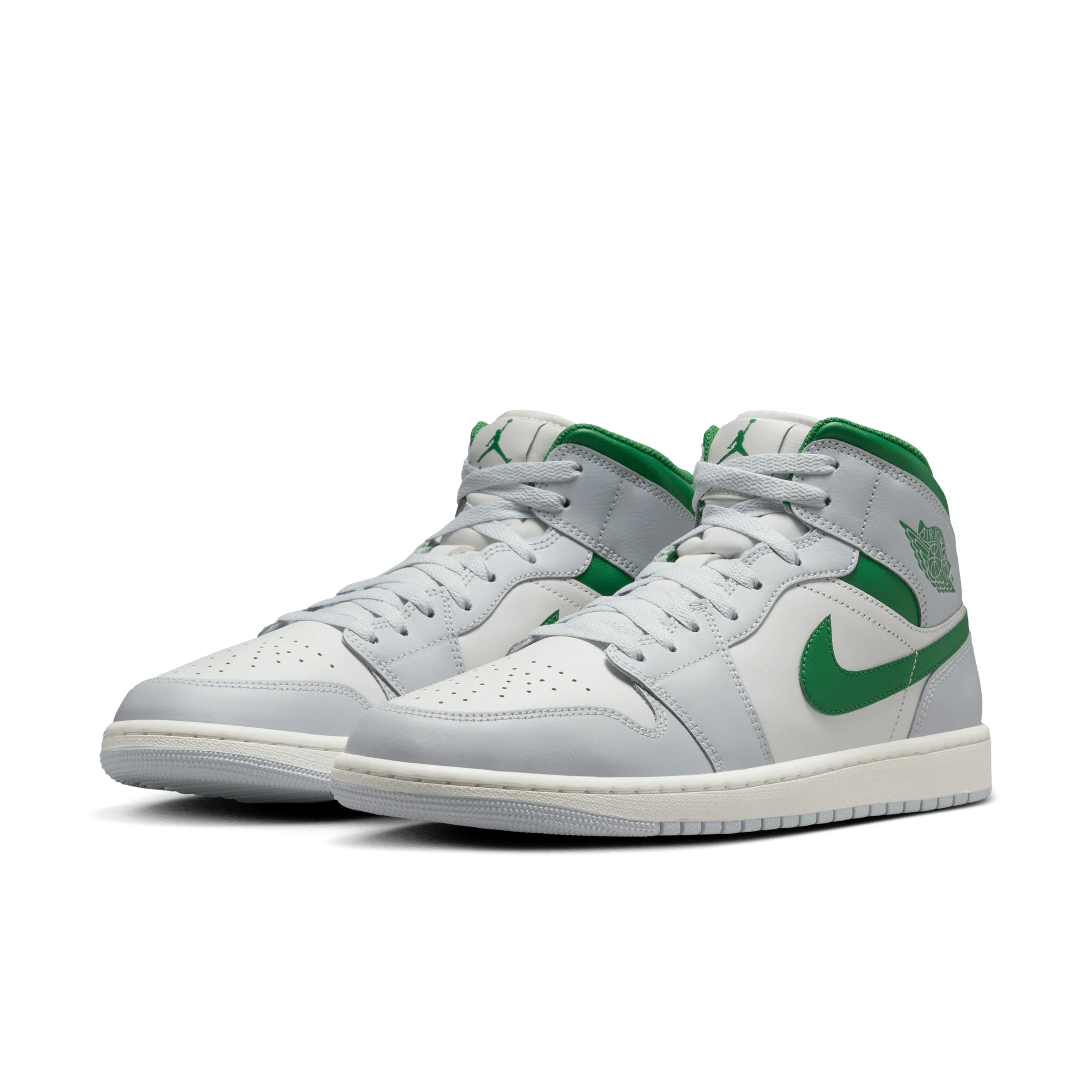 Jordan 1 Mid White Pure Platinum Pine Green - Image 2