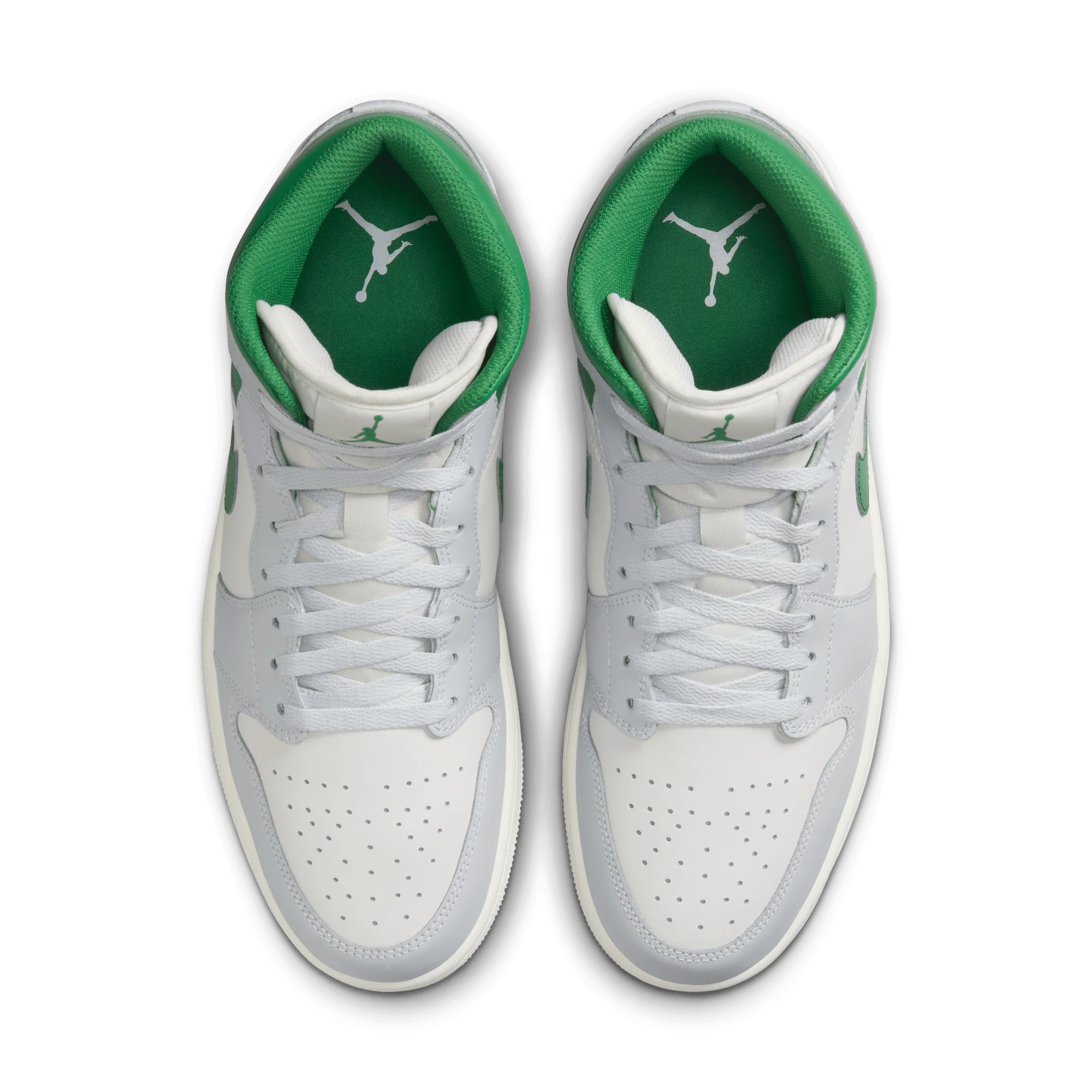 Jordan 1 Mid White Pure Platinum Pine Green - Image 3