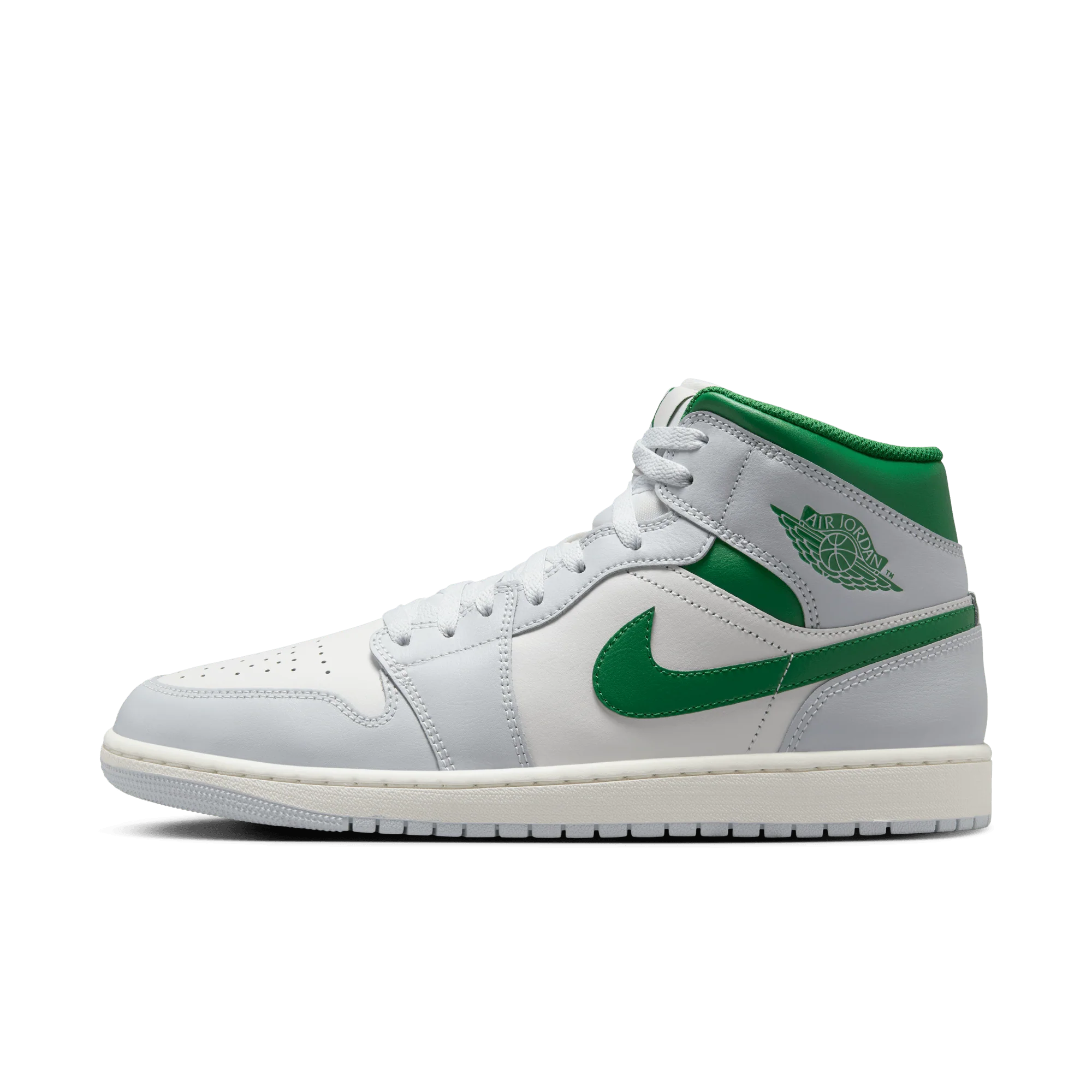 Jordan 1 Mid White Pure Platinum Pine Green - Image 5