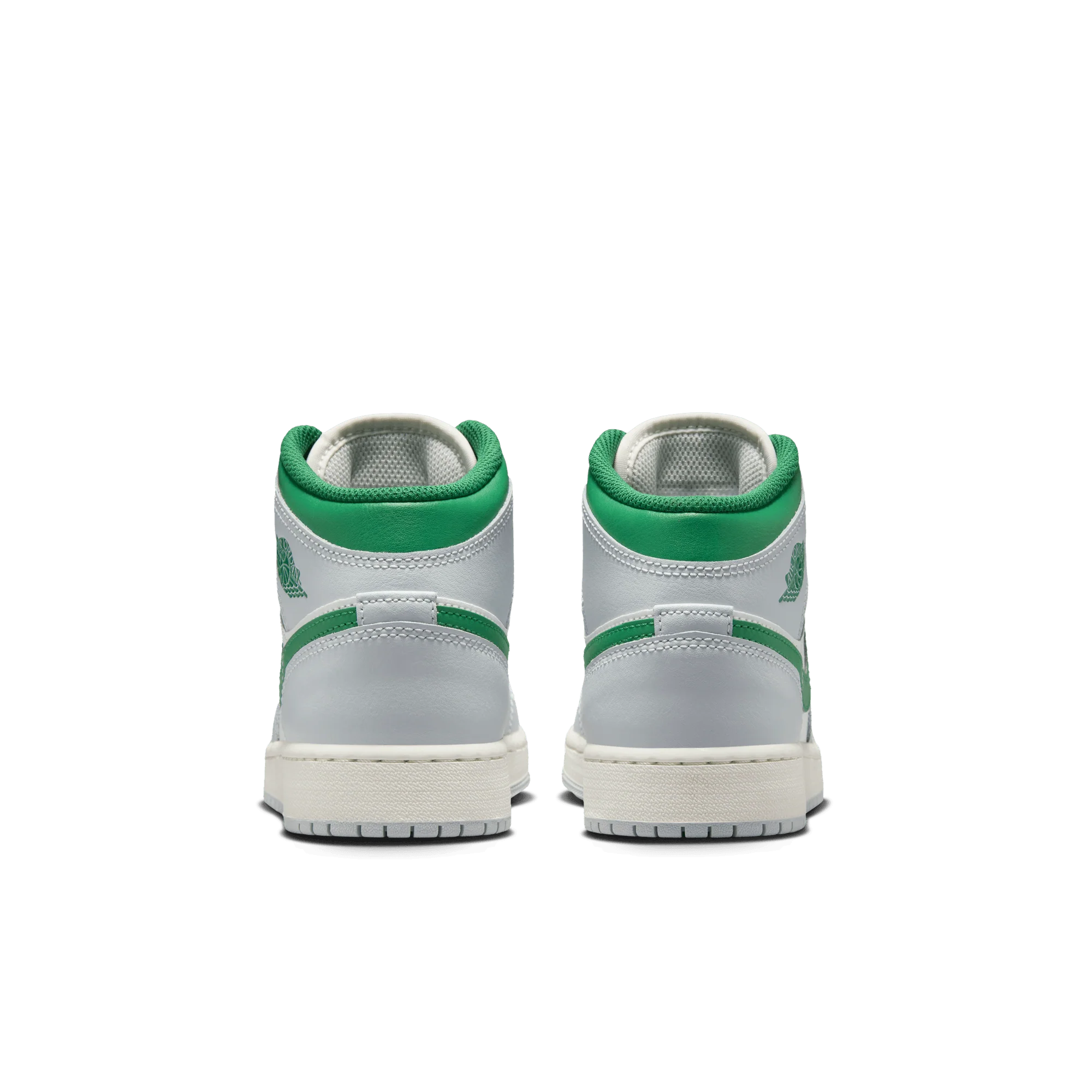 Jordan 1 Mid White Pure Platinum Pine Green (GS) - Image 4