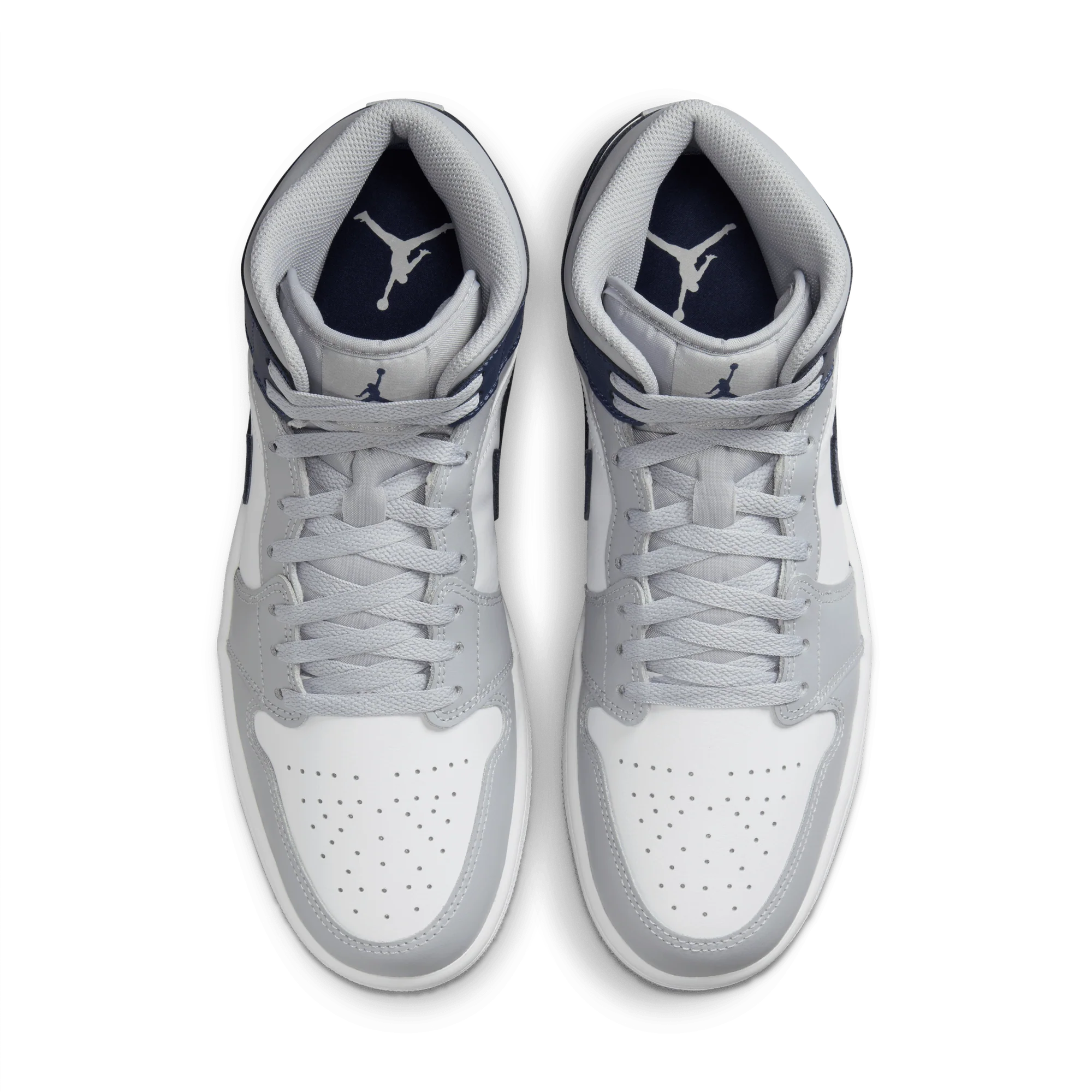 Jordan 1 Mid Wolf Grey Midnight Navy - Image 3