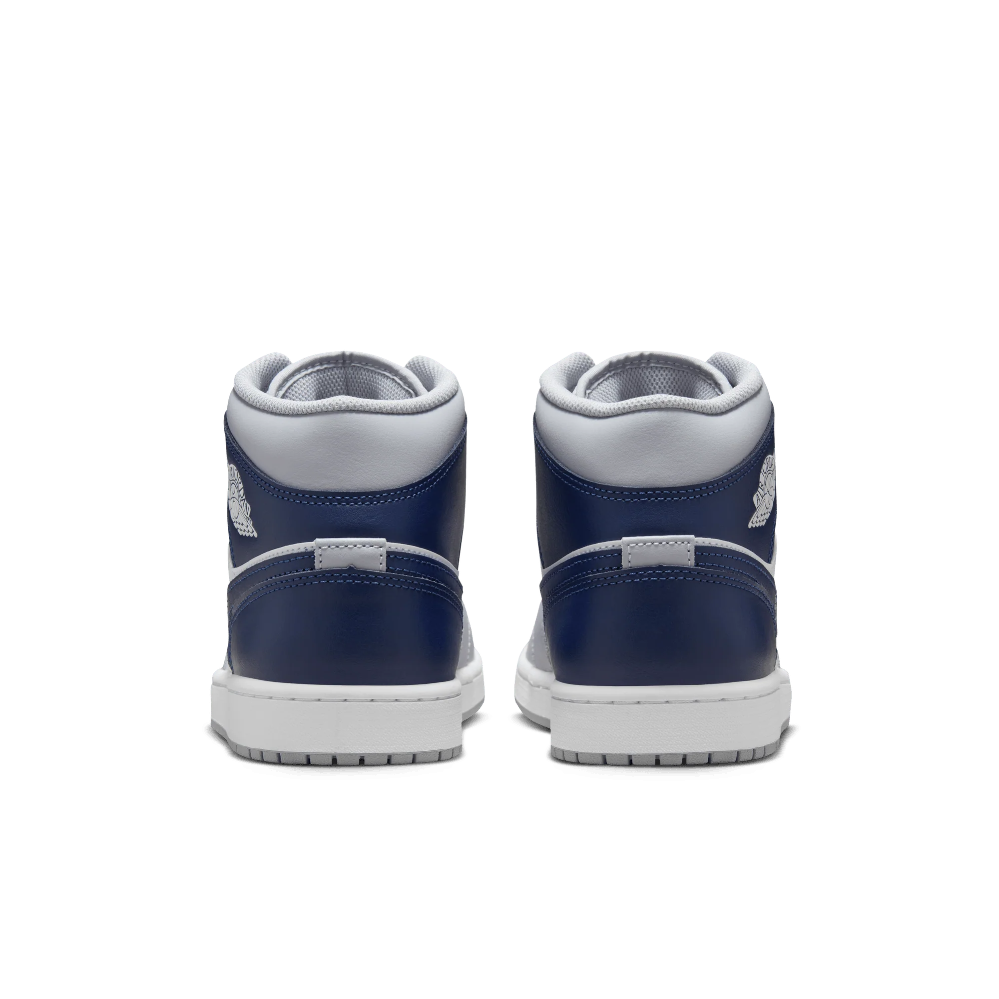 Jordan 1 Mid Wolf Grey Midnight Navy - Image 4