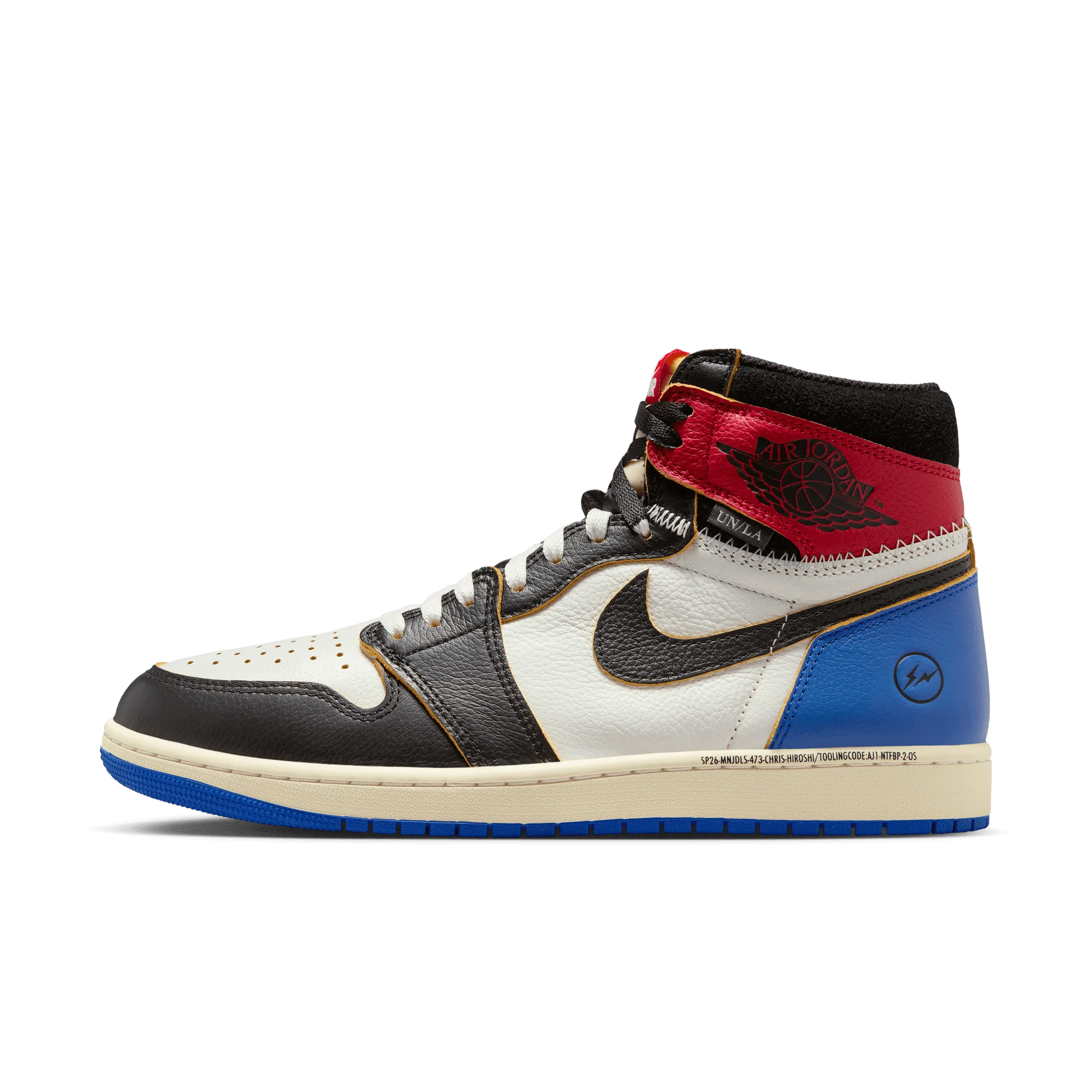 Jordan 1 Retro High OG SP Fragment x Union LA Varsity Red Sport Royal - Image 5