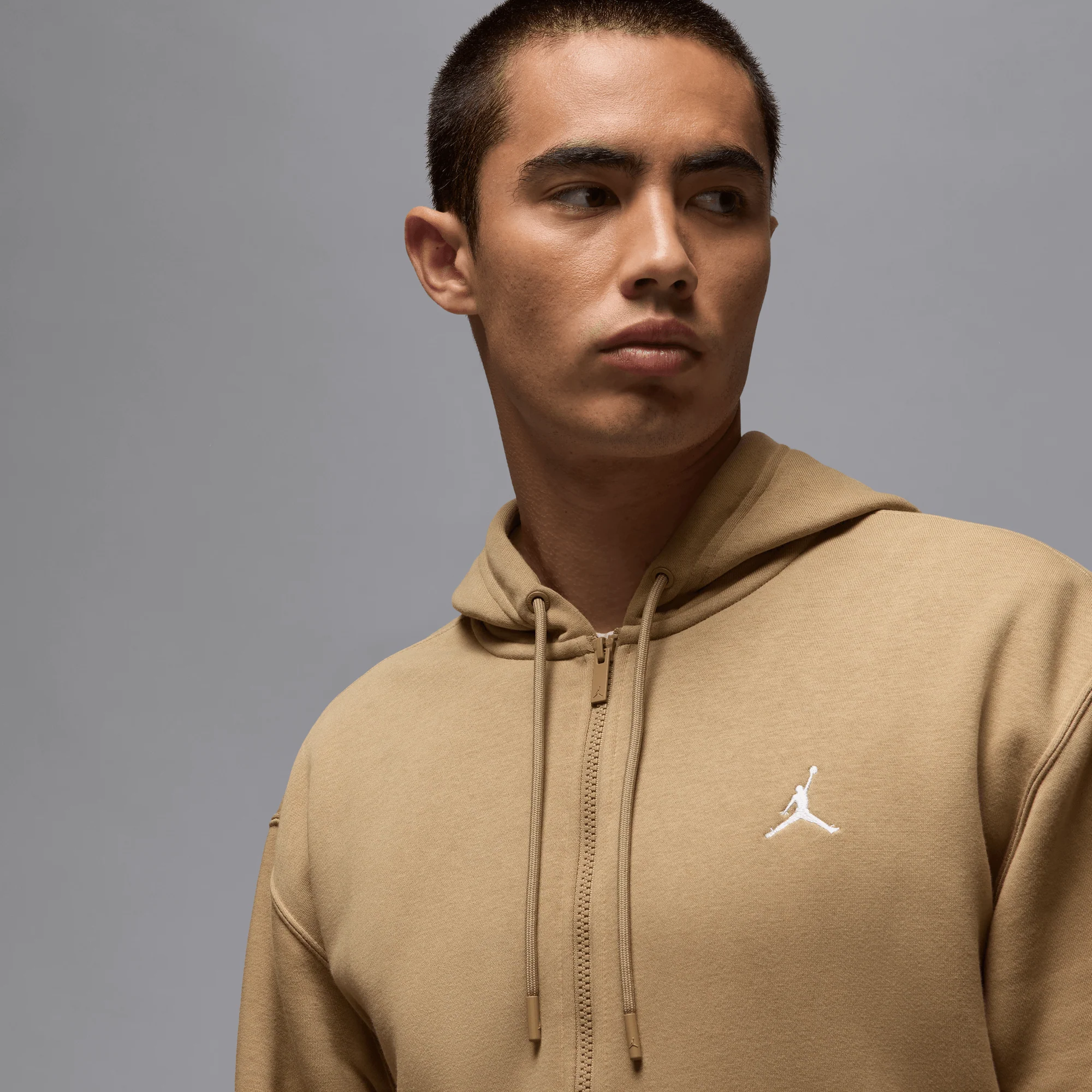 Jordan Brooklyn Fleece Men's Full-zip Hoodie Desert Camo/White - Image 3