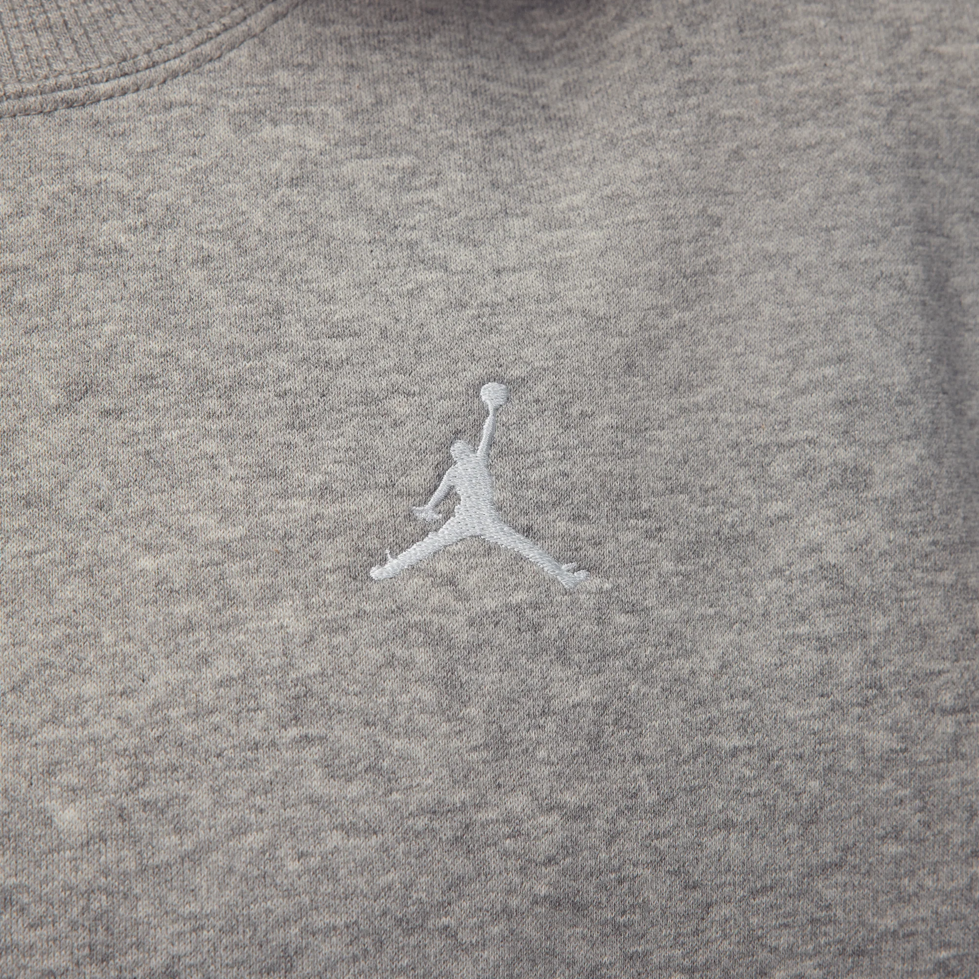 Jordan Brooklyn Fleece Women's Crew-Neck Sweatshirt Dark Grey Heather/White - Image 4