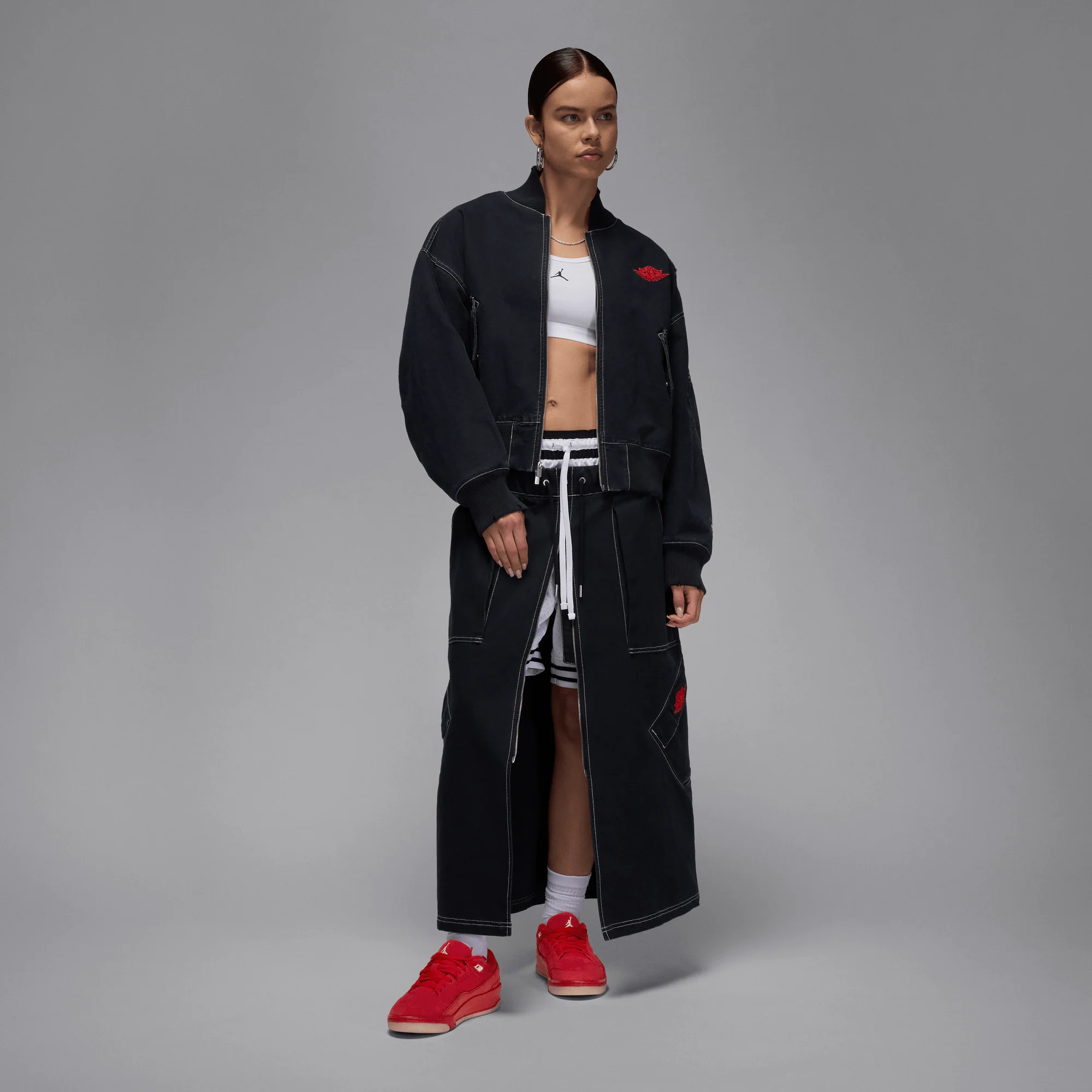 Jordan Flight Court Varsity Red Muslin Sail (Women's) - Image 7