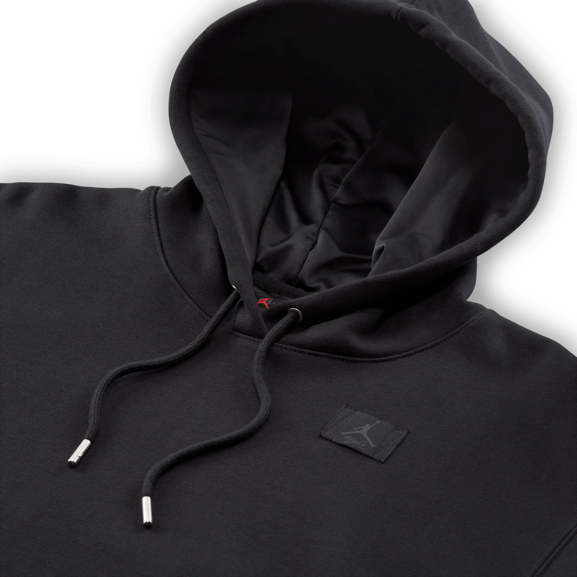 Jordan Flight Fleece Women's Satin-Lined Pullover Hoodie Black/Dark Smoke Grey - Image 4