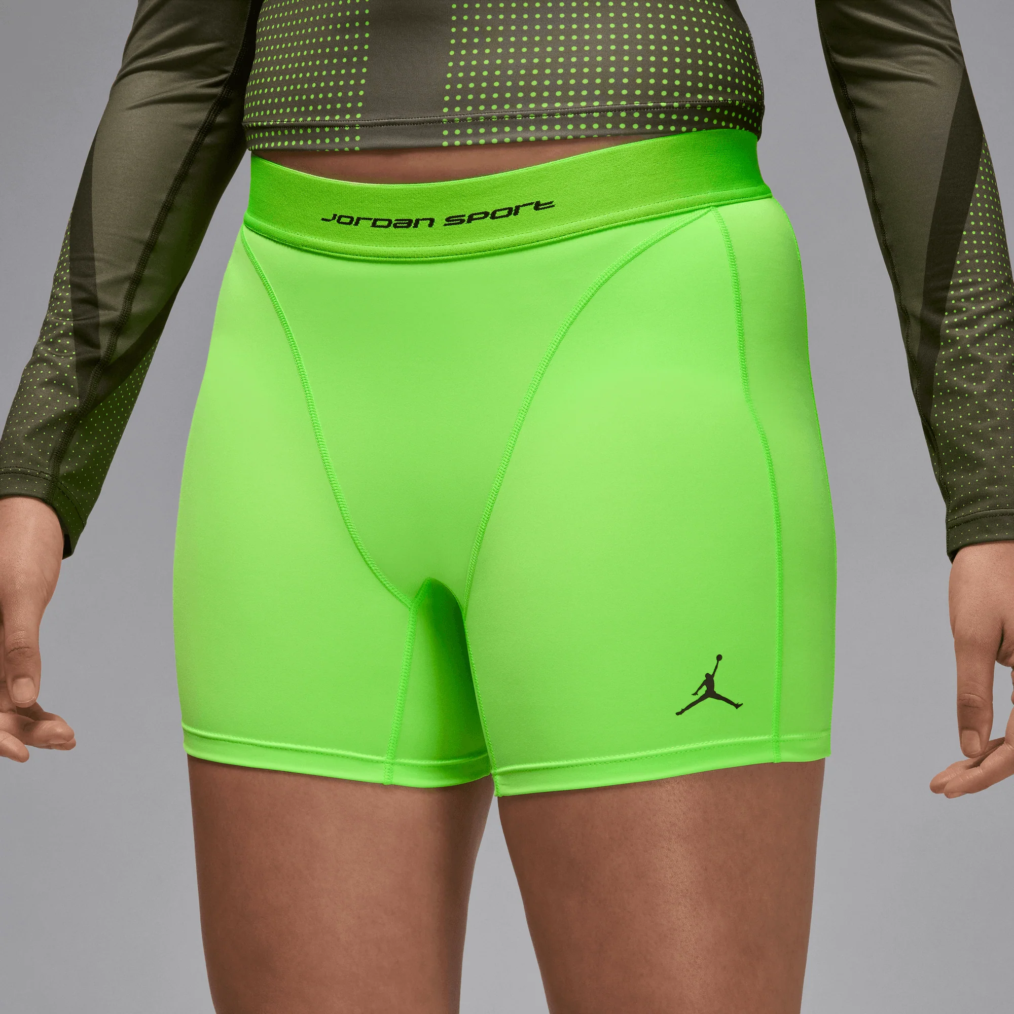 Jordan Sport Leak Protection: Period Women's Shorts Electric Green - Image 2