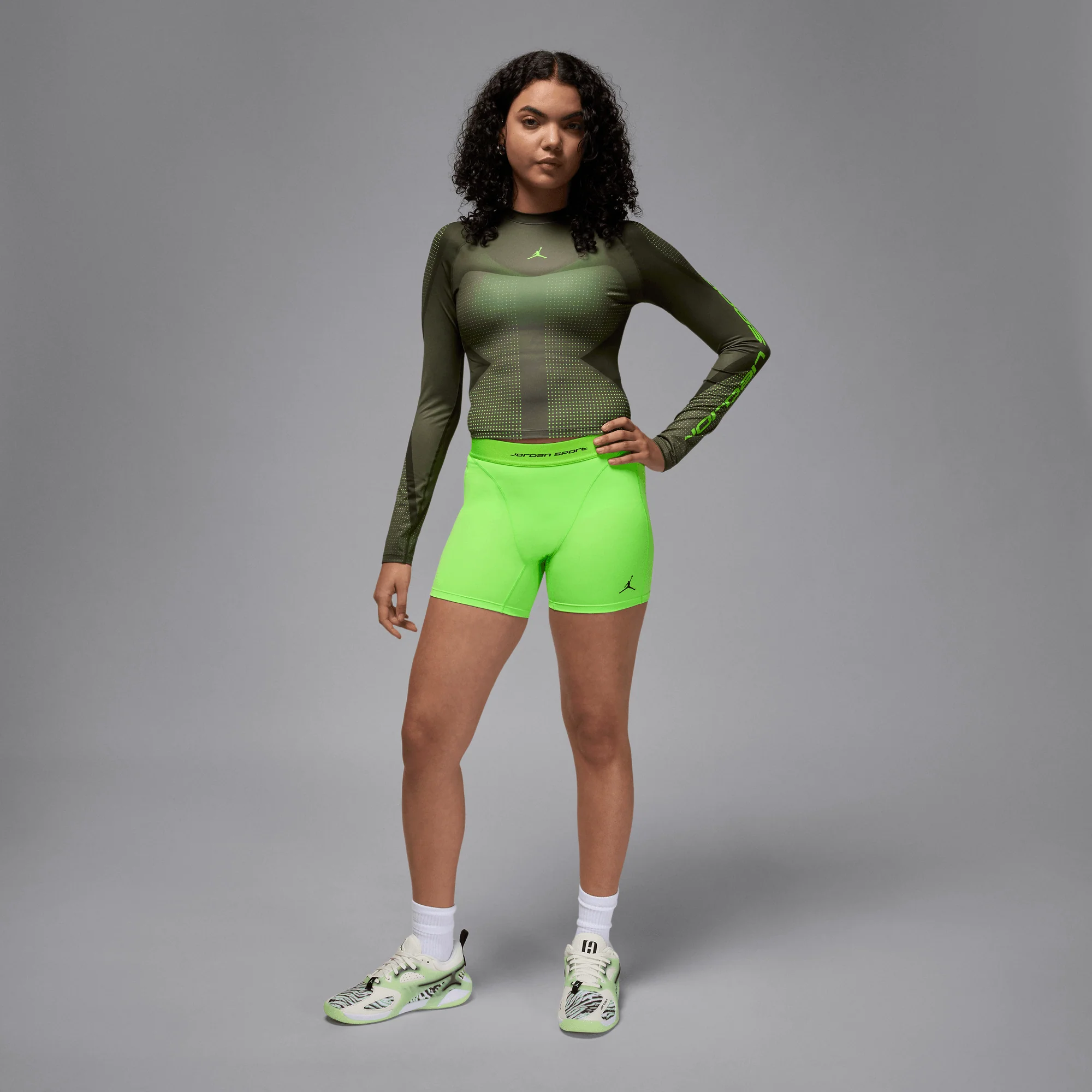 Jordan Sport Leak Protection: Period Women's Shorts Electric Green - Image 5