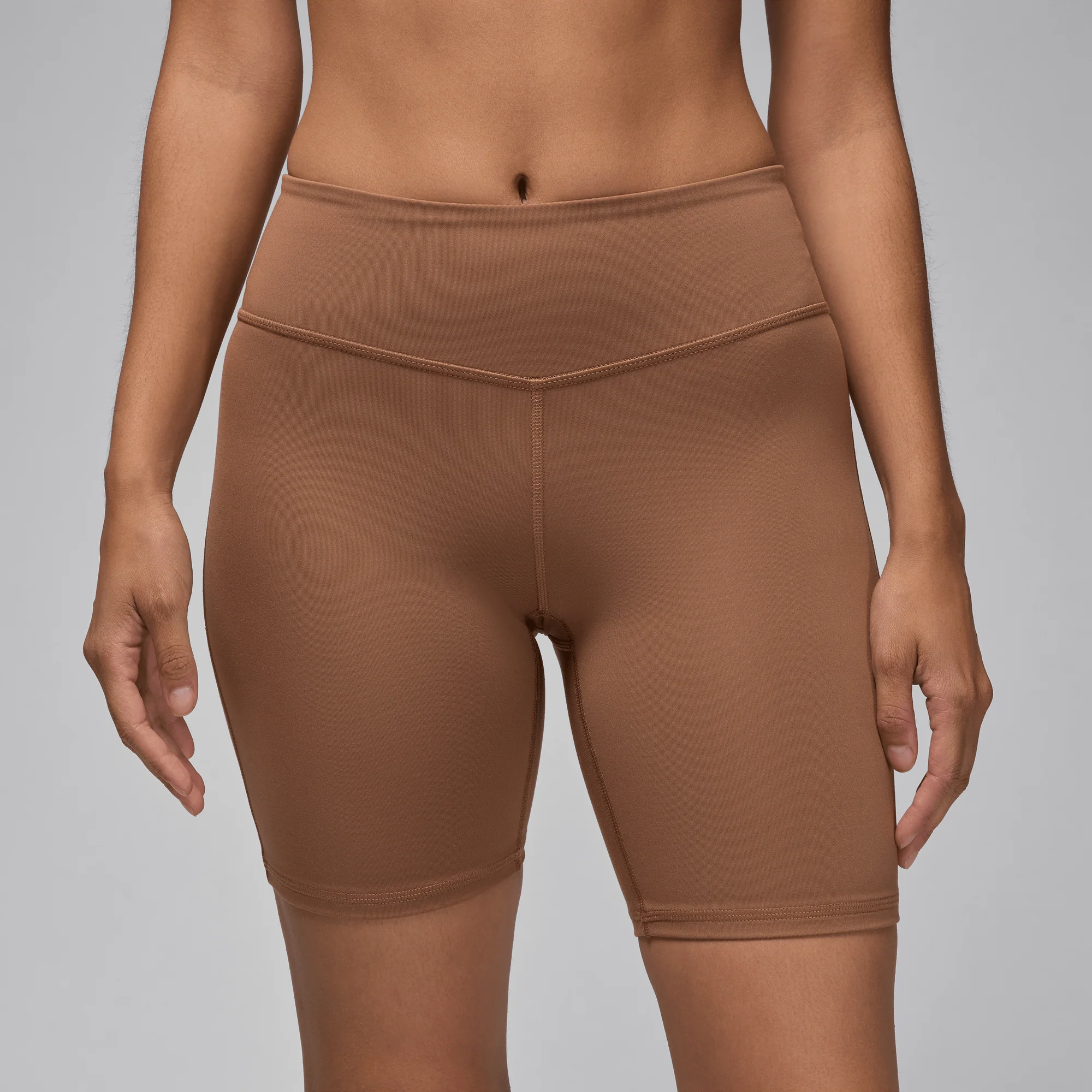 Jordan Sport Women's High-Waisted 7" Bike Shorts Archaeo Brown/White - Image 2