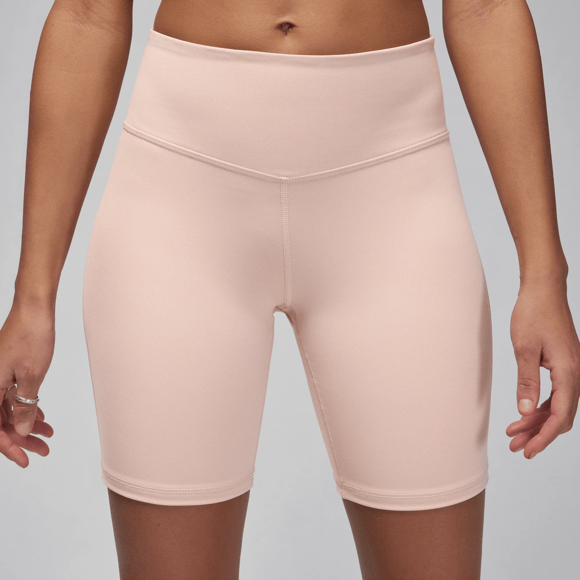 Jordan Sport Women's High-Waisted 7" Bike Shorts Particle Beige/White - Image 2