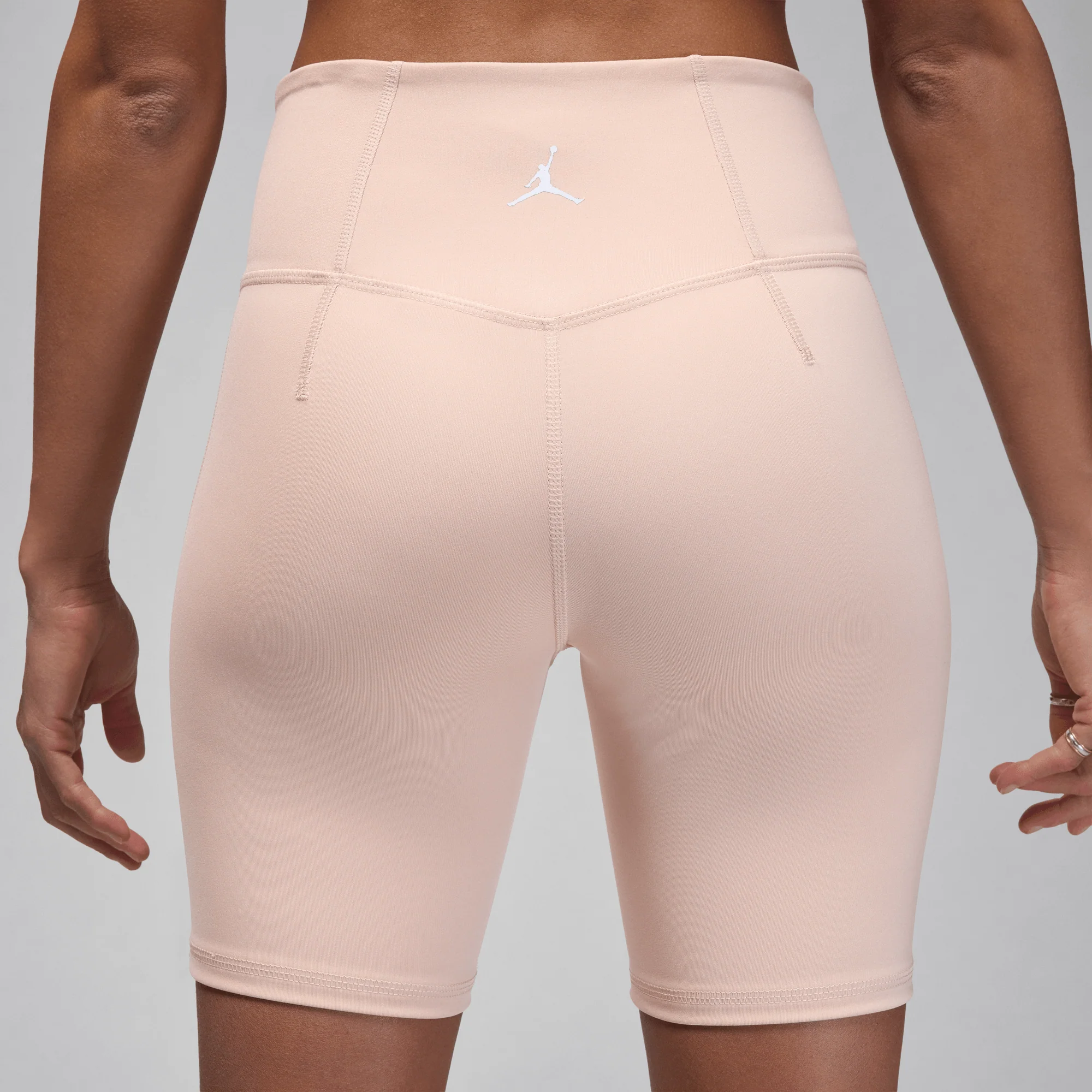 Jordan Sport Women's High-Waisted 7" Bike Shorts Particle Beige/White - Image 3