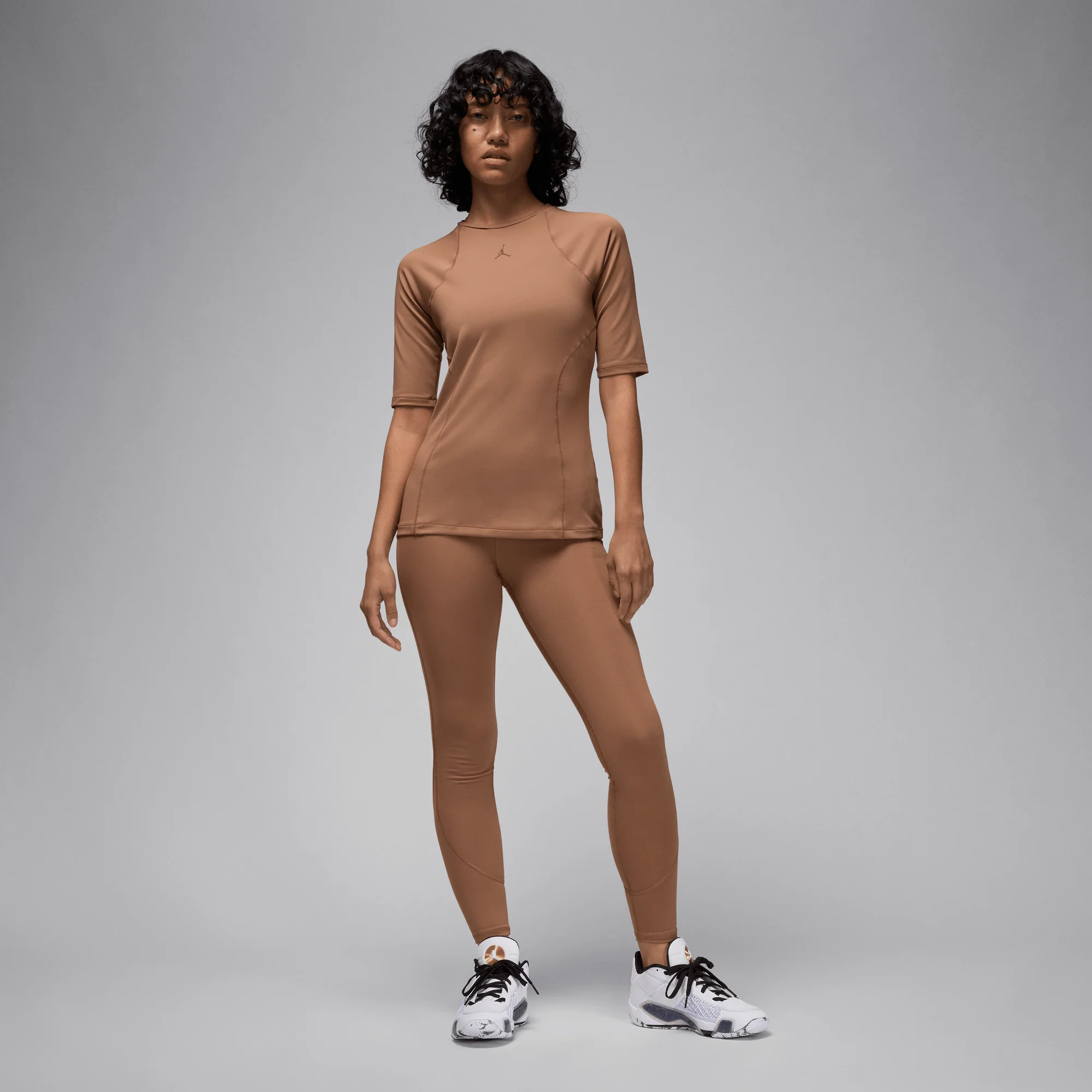 Jordan Sport Women's Leggings Archaeo Brown/White - Image 5