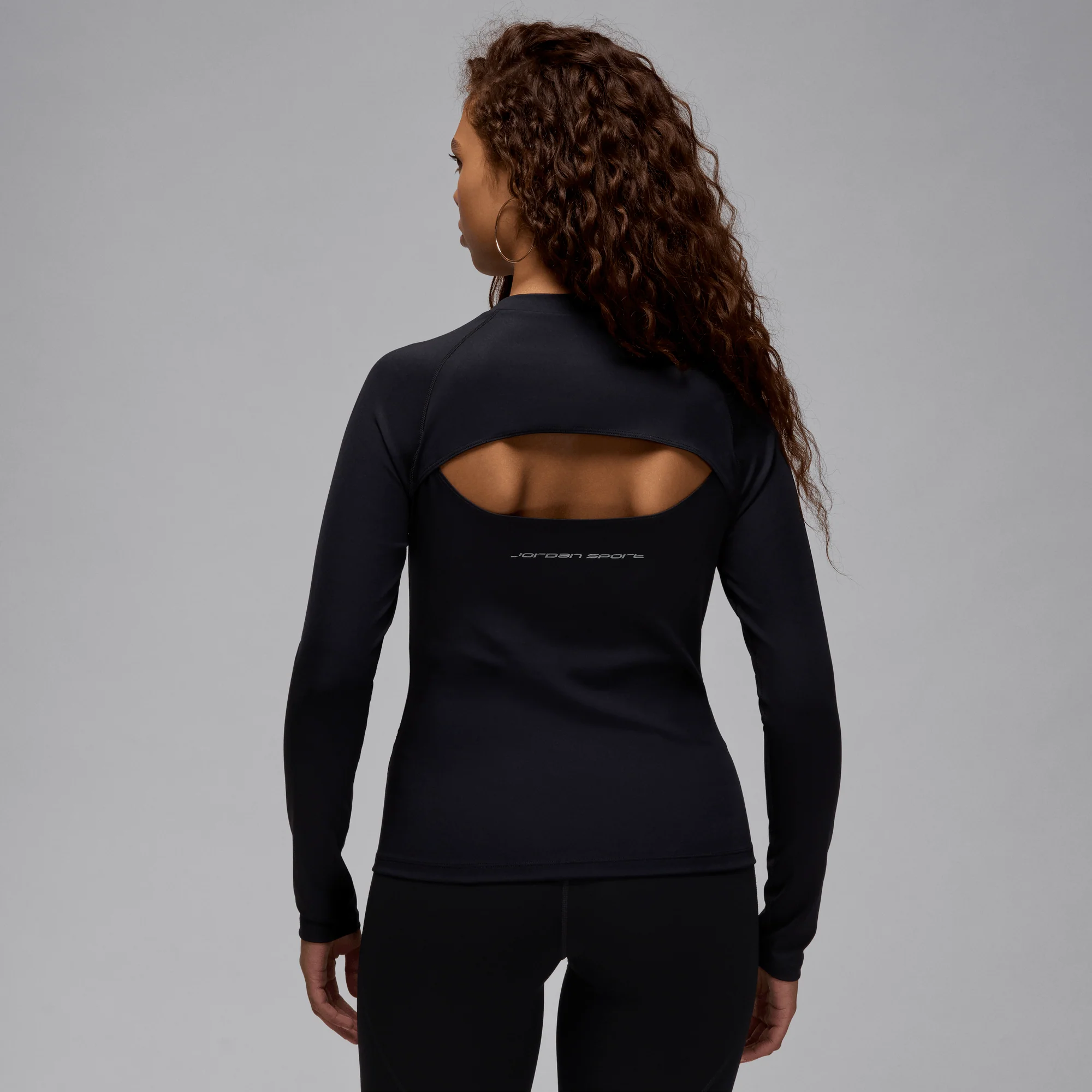 Jordan Sport Women's Long-Sleeve Bodycon Top Black - Image 2