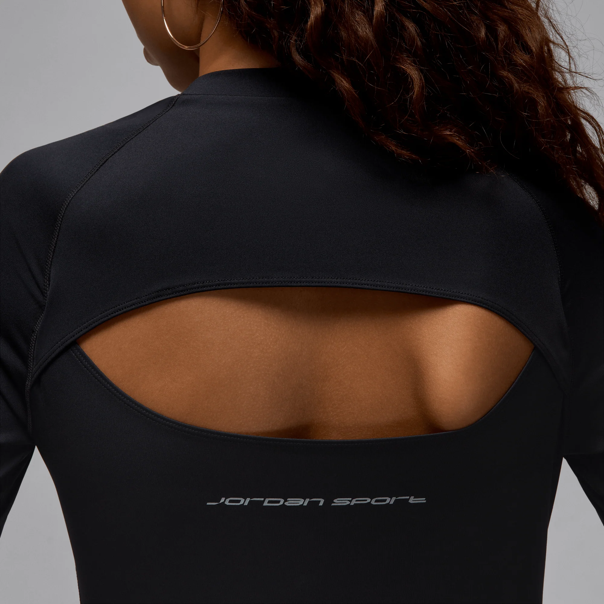 Jordan Sport Women's Long-Sleeve Bodycon Top Black - Image 4