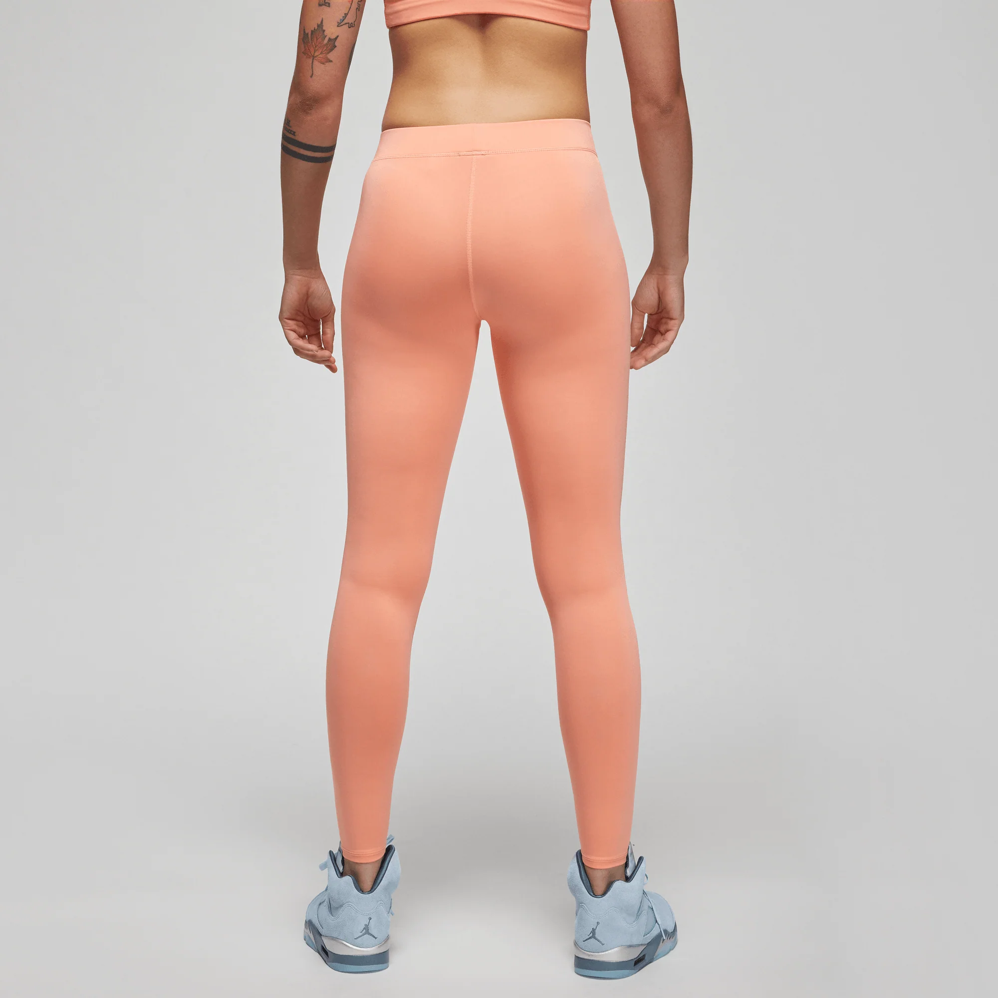 Jordan Women's 7/8 Logo Leggings Crimson Bliss/Rush Orange - Image 2