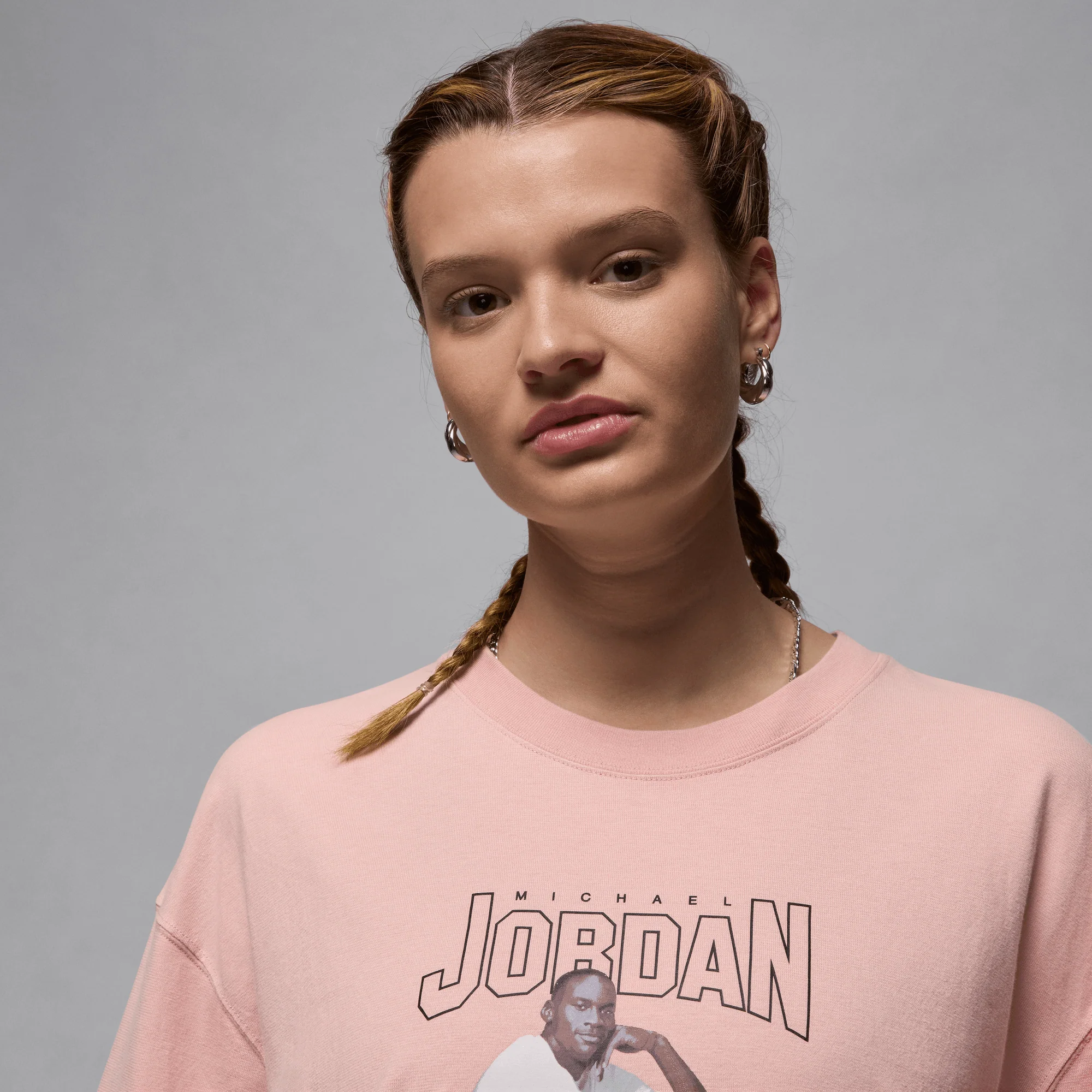 Jordan Women's Oversized Graphic T-Shirt Pink Glaze - Image 3