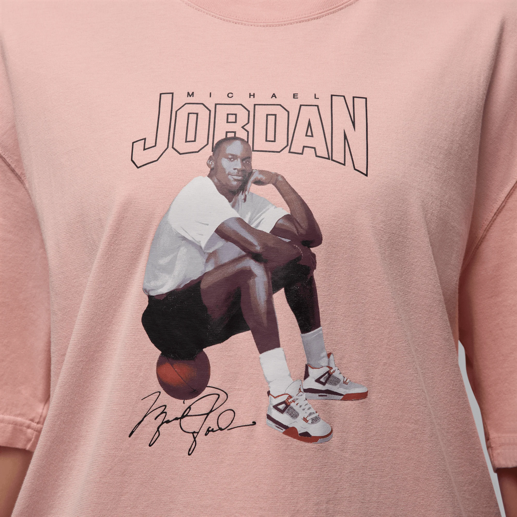 Jordan Women's Oversized Graphic T-Shirt Pink Glaze - Image 4