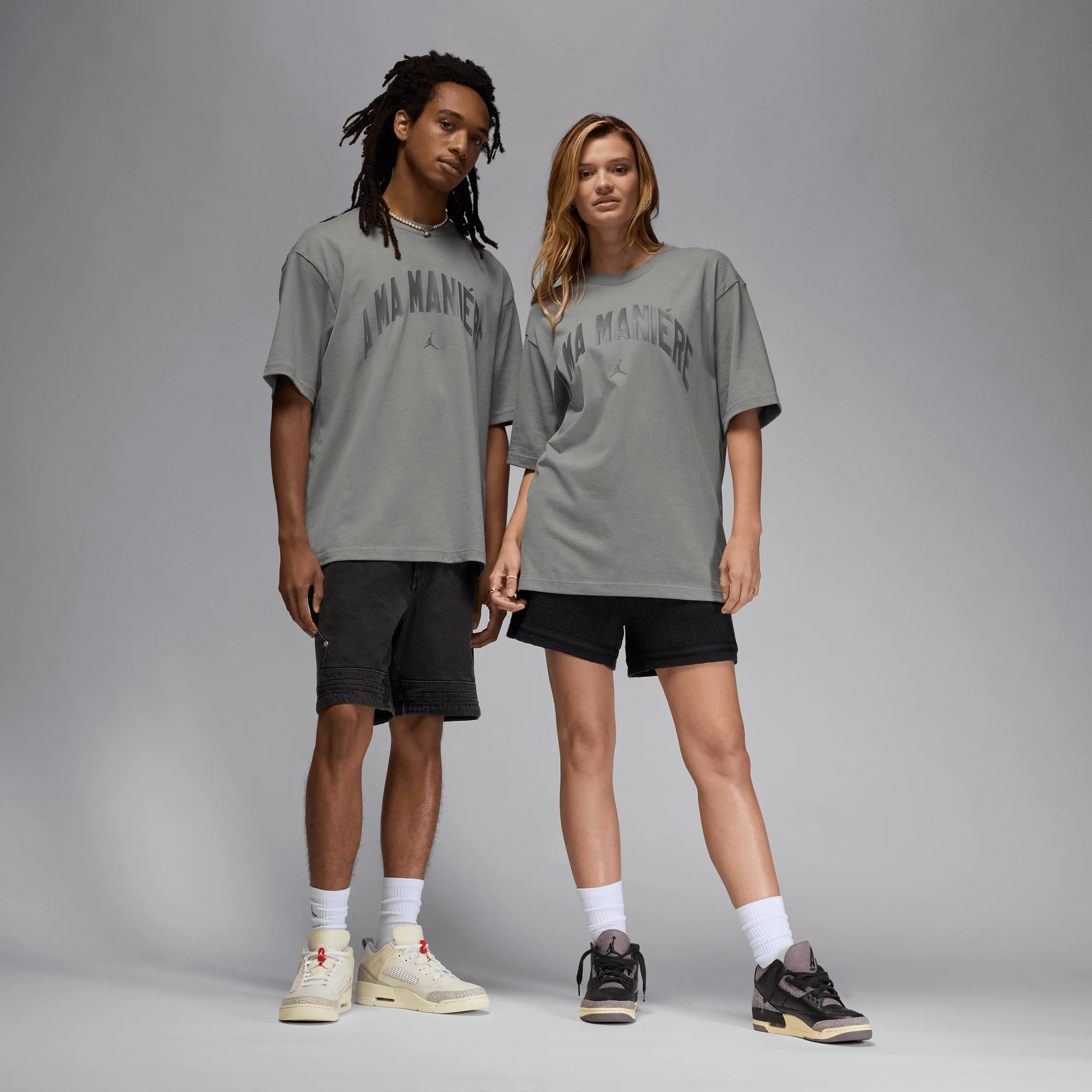 Jordan X A Ma Maniere T-Shirt Grey - Image 5