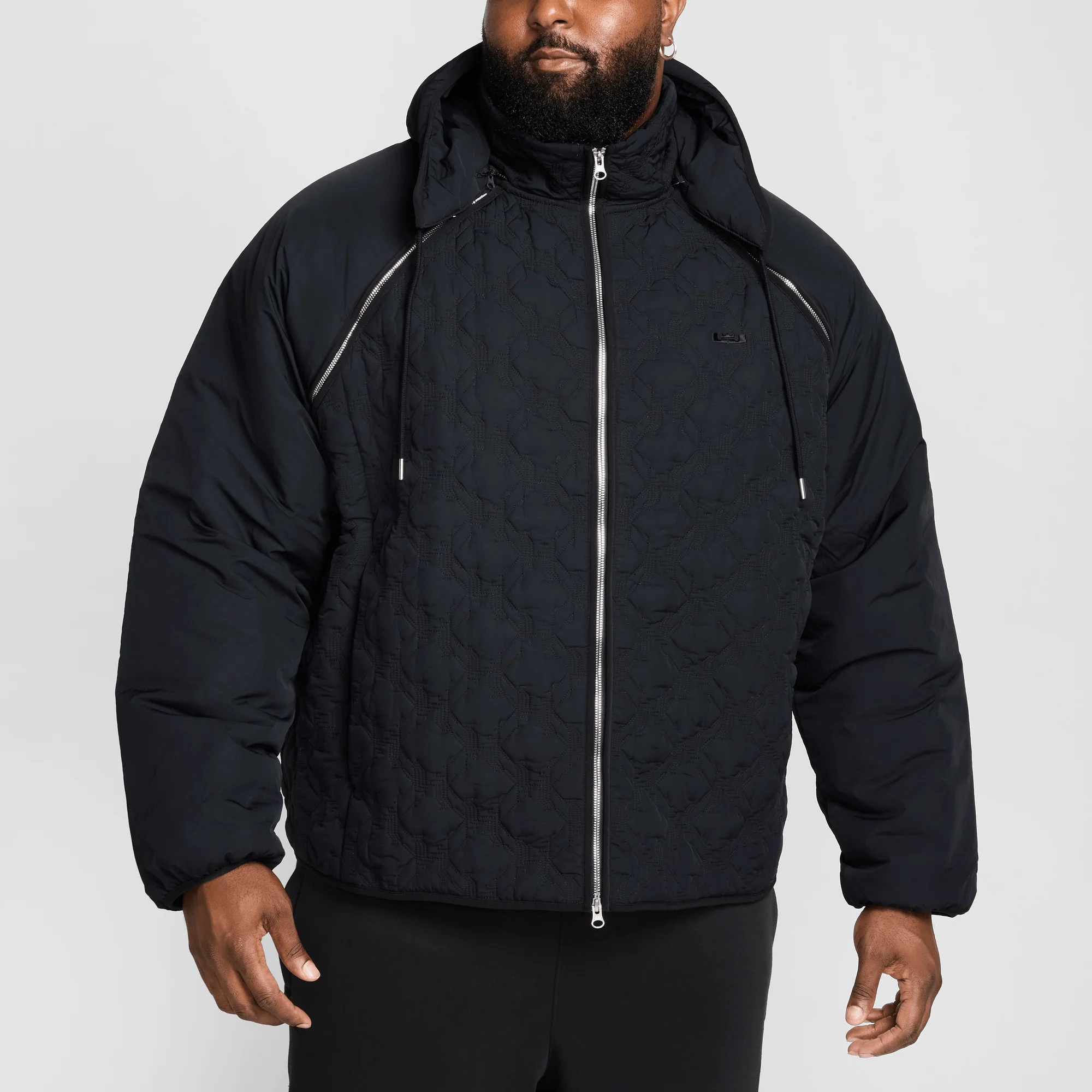 LeBron Men's Therma-FIT ADV Insulated Basketball Jacket Black/Dark Smoke Grey/Black - Image 5