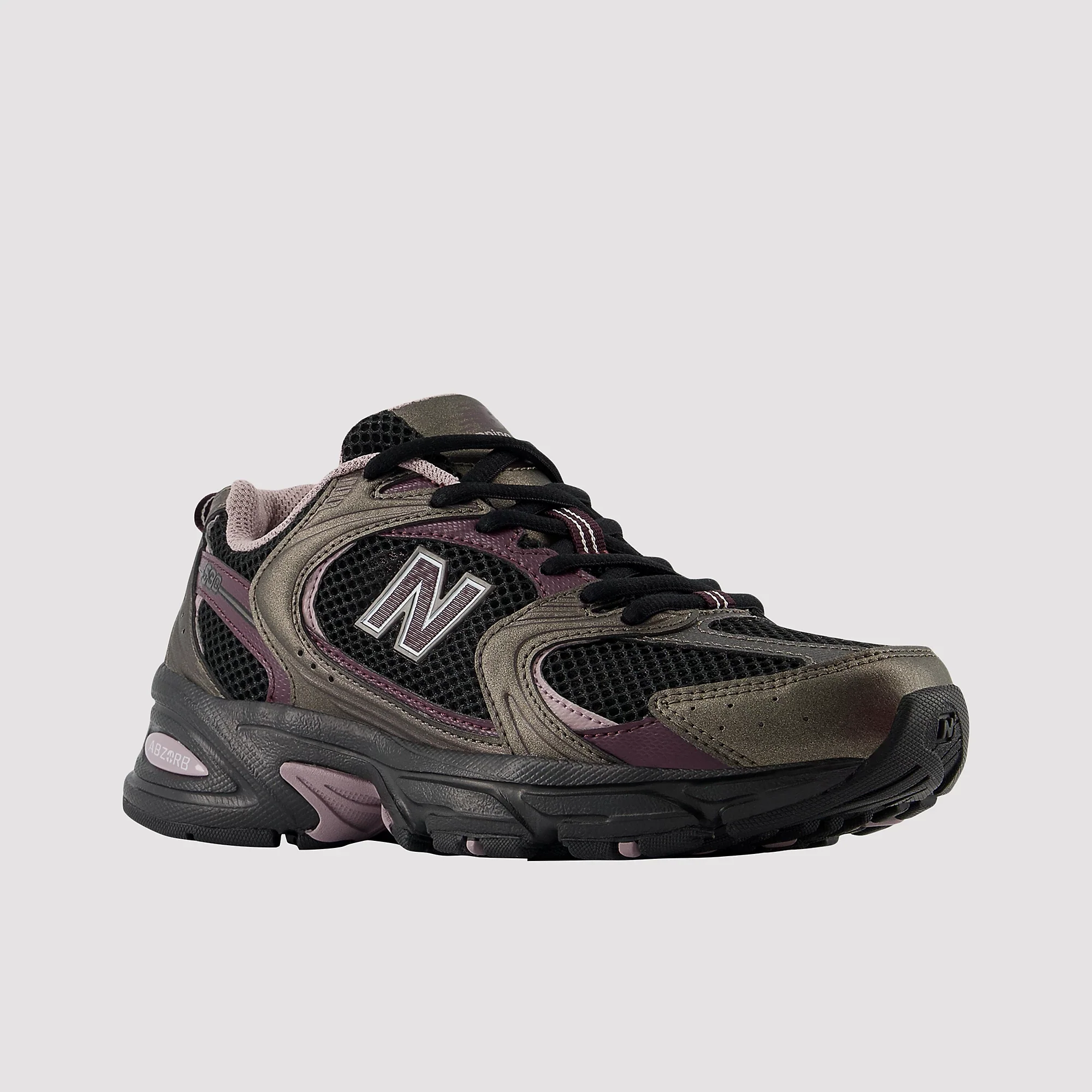New Balance 530 Black Metallic Plum Brown - Image 2