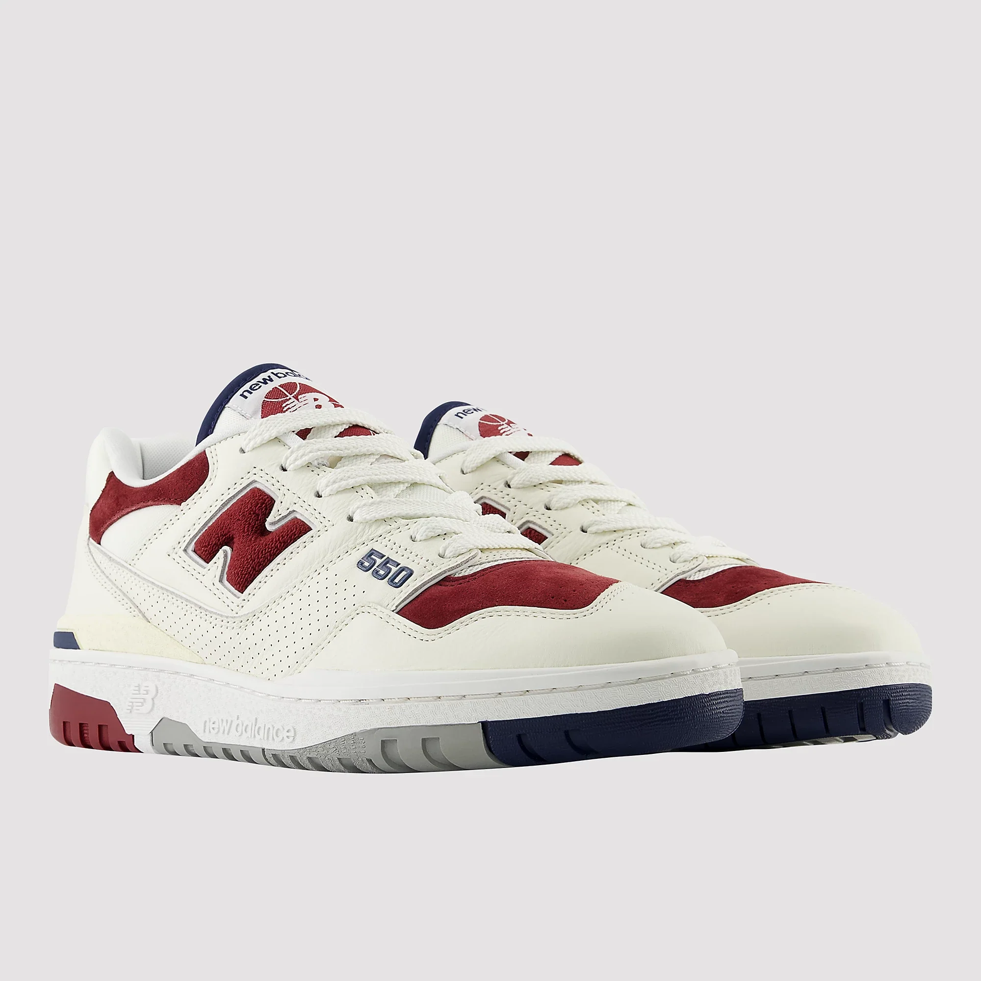 New Balance 550 Maroon Navy - Image 2