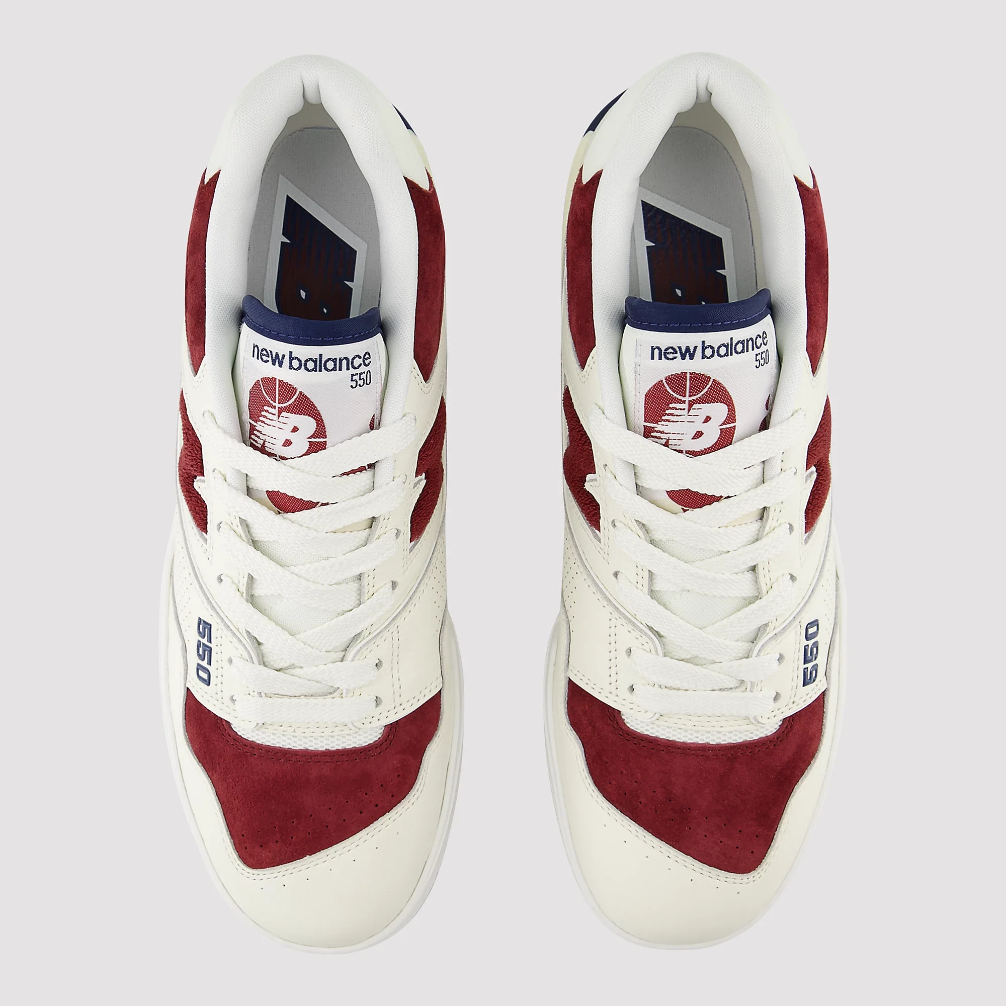 New Balance 550 Maroon Navy - Image 3