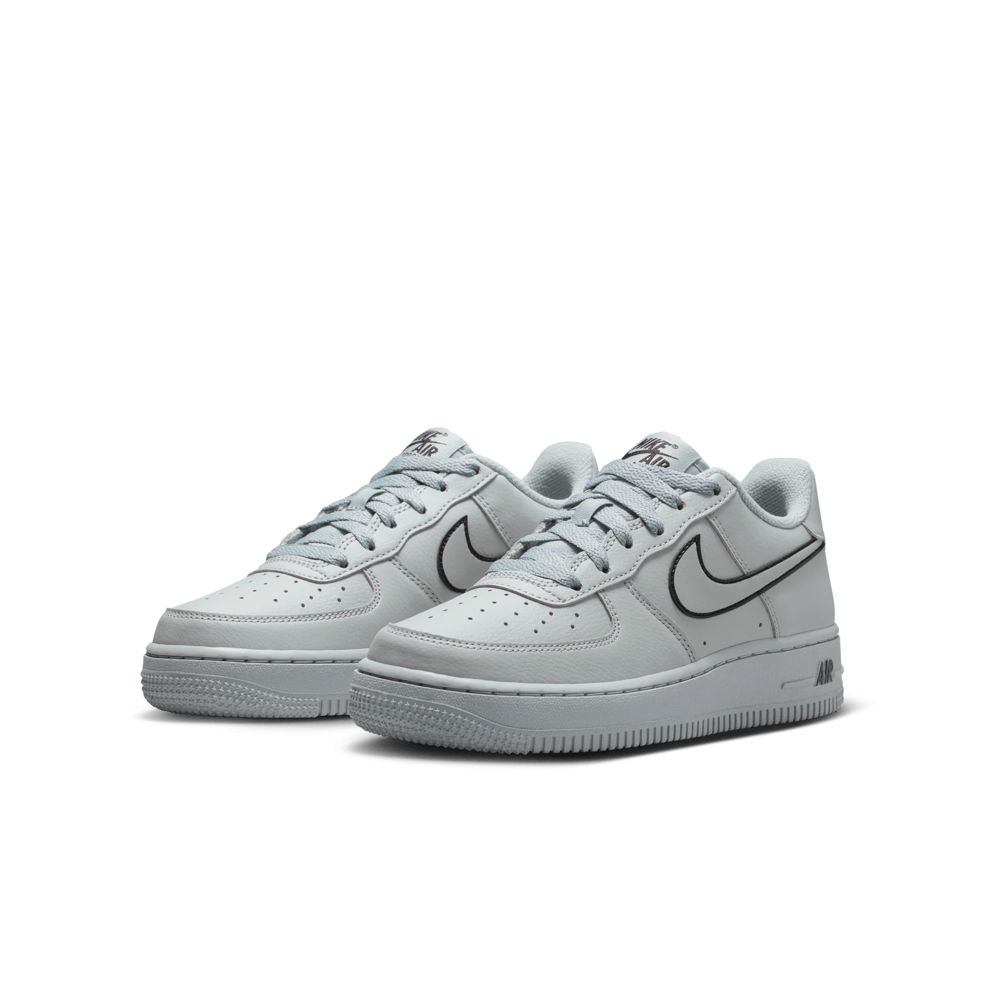 Nike Air Force 1 Light Smoke Grey Black (GS) - Image 2