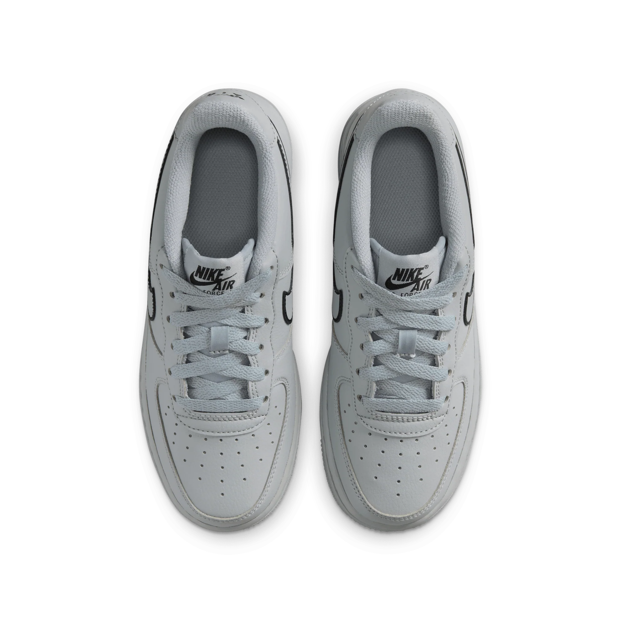 Nike Air Force 1 Light Smoke Grey Black (GS) - Image 3