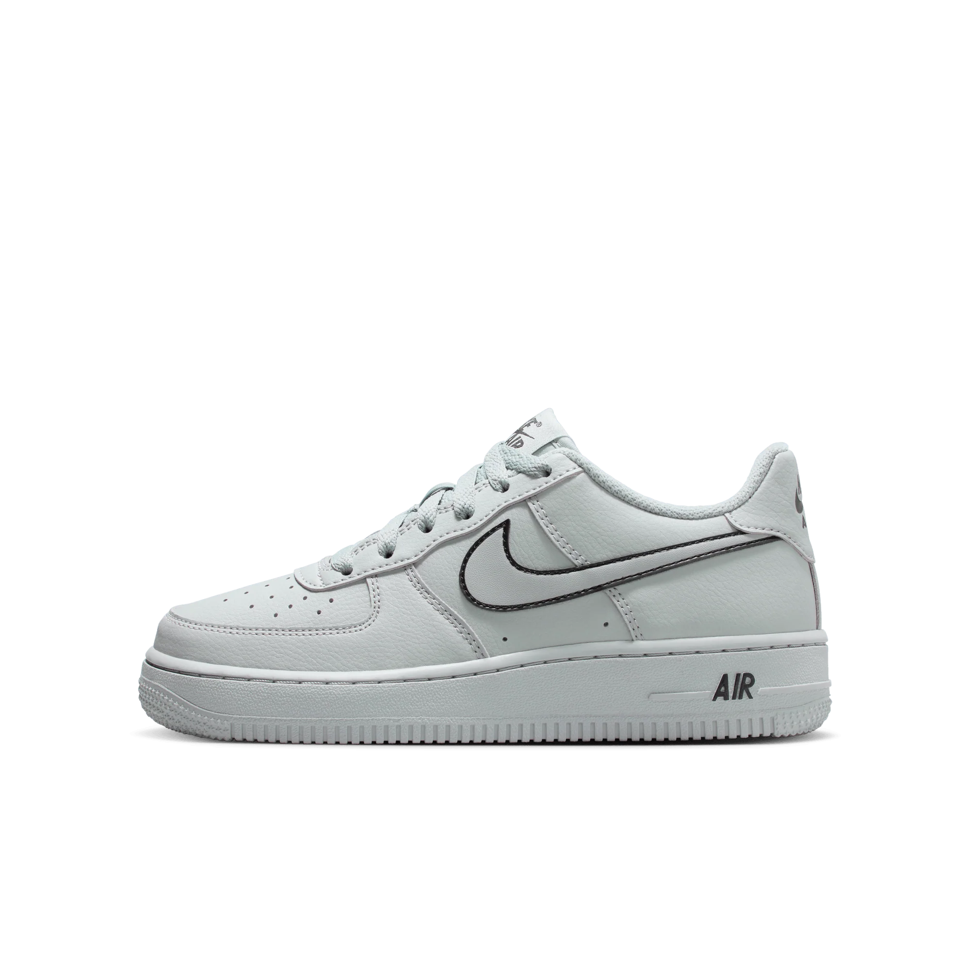 Nike Air Force 1 Light Smoke Grey Black (GS) - Image 5