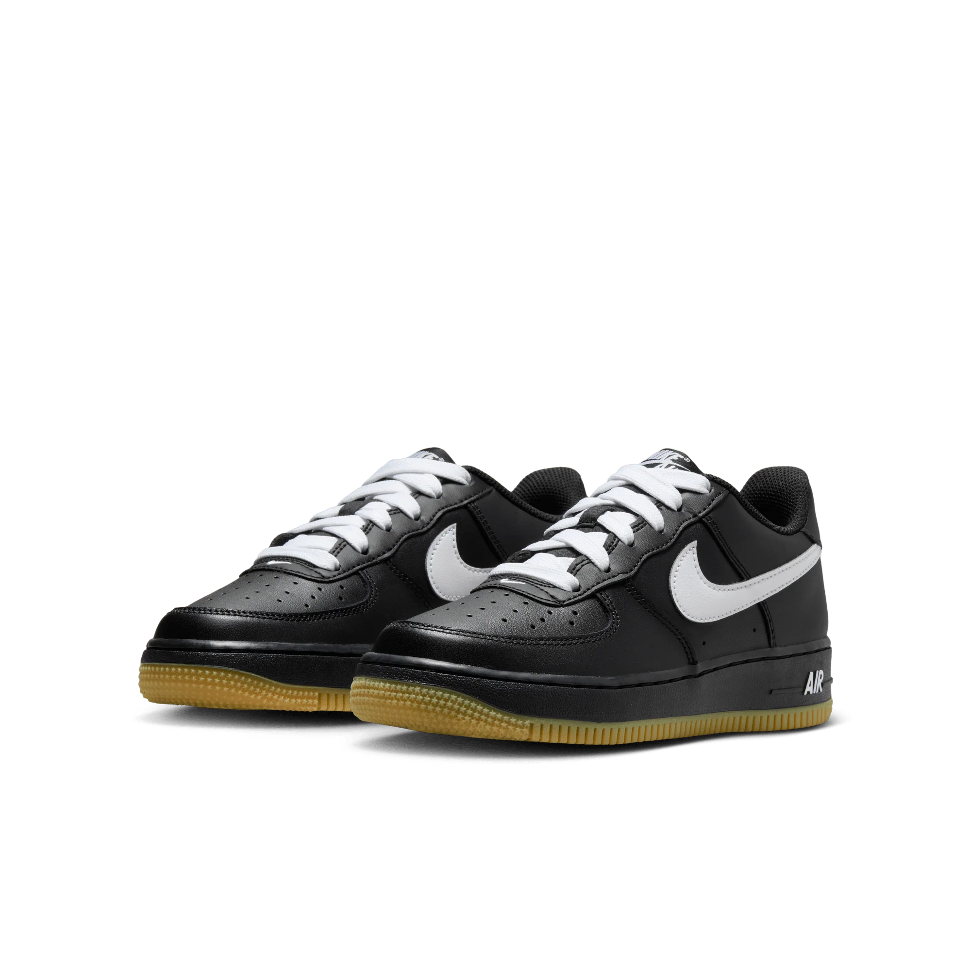 Nike Air Force 1 Low LV8 Black Gum Light Brown White (GS) - Image 2